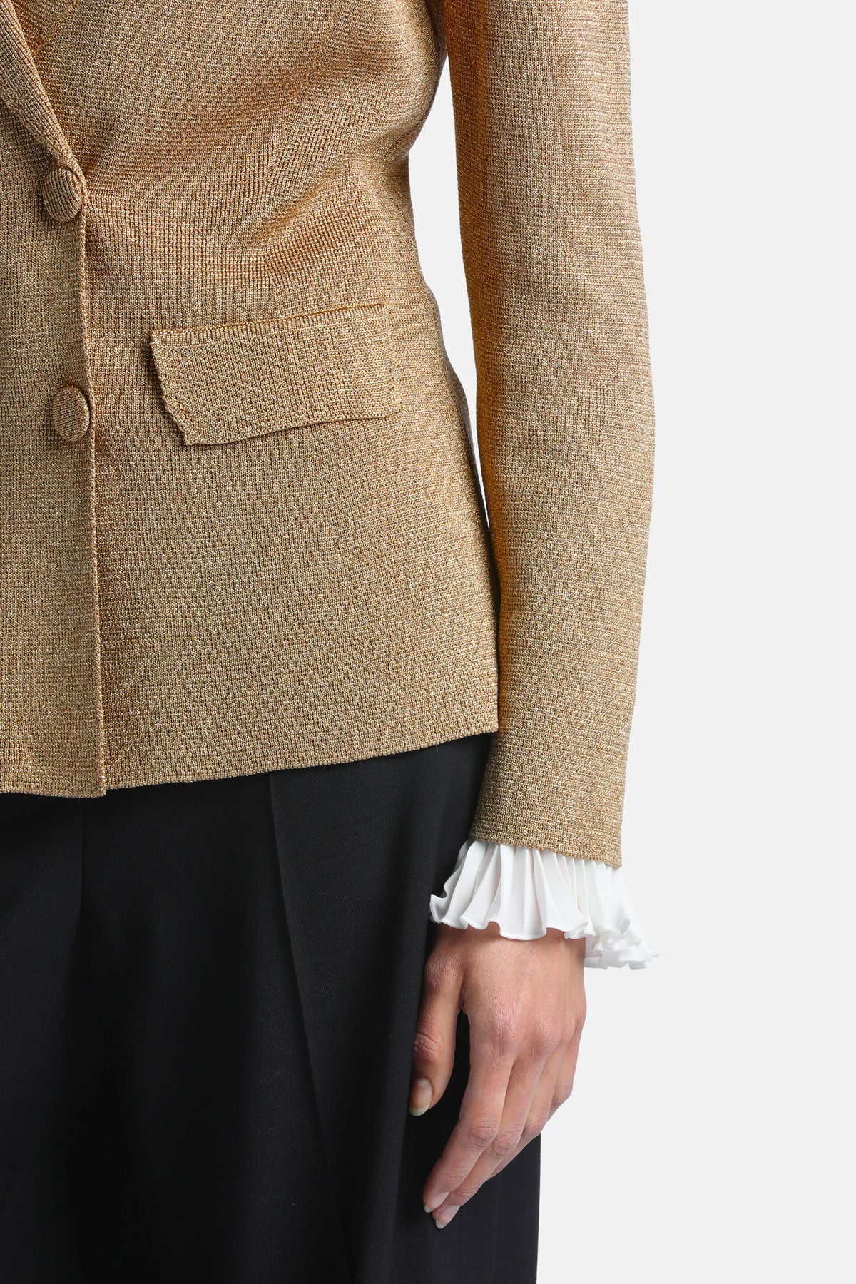 Luisa Spagnoli Oro Women Zagarolo - Double-Breasted Viscose-Blend Cardigan SKU: ZAGAROLO_0428 Image 04