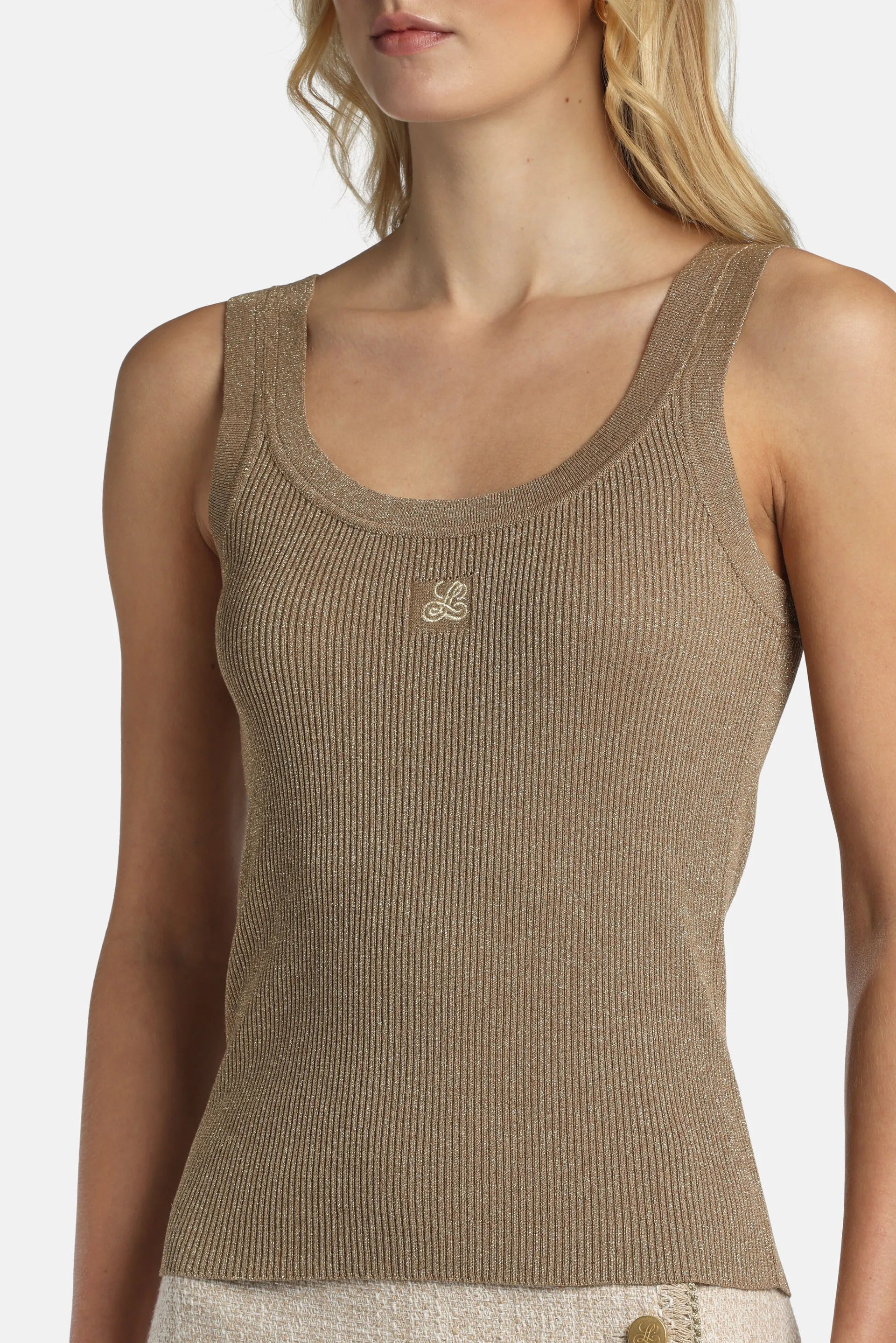 Luisa Spagnoli Oro Vecchio Women Zaida - Embroidered Top SKU: ZAIDA_3434 Image 04