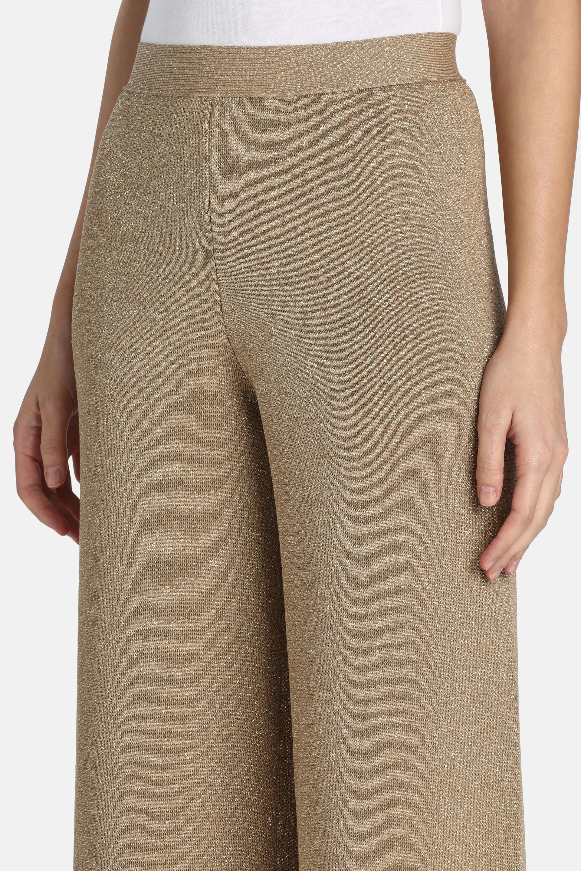 Luisa Spagnoli_Gold_Zavorra - Lurex Relaxed-Fit Trousers_ZAVORRA B_3434_03