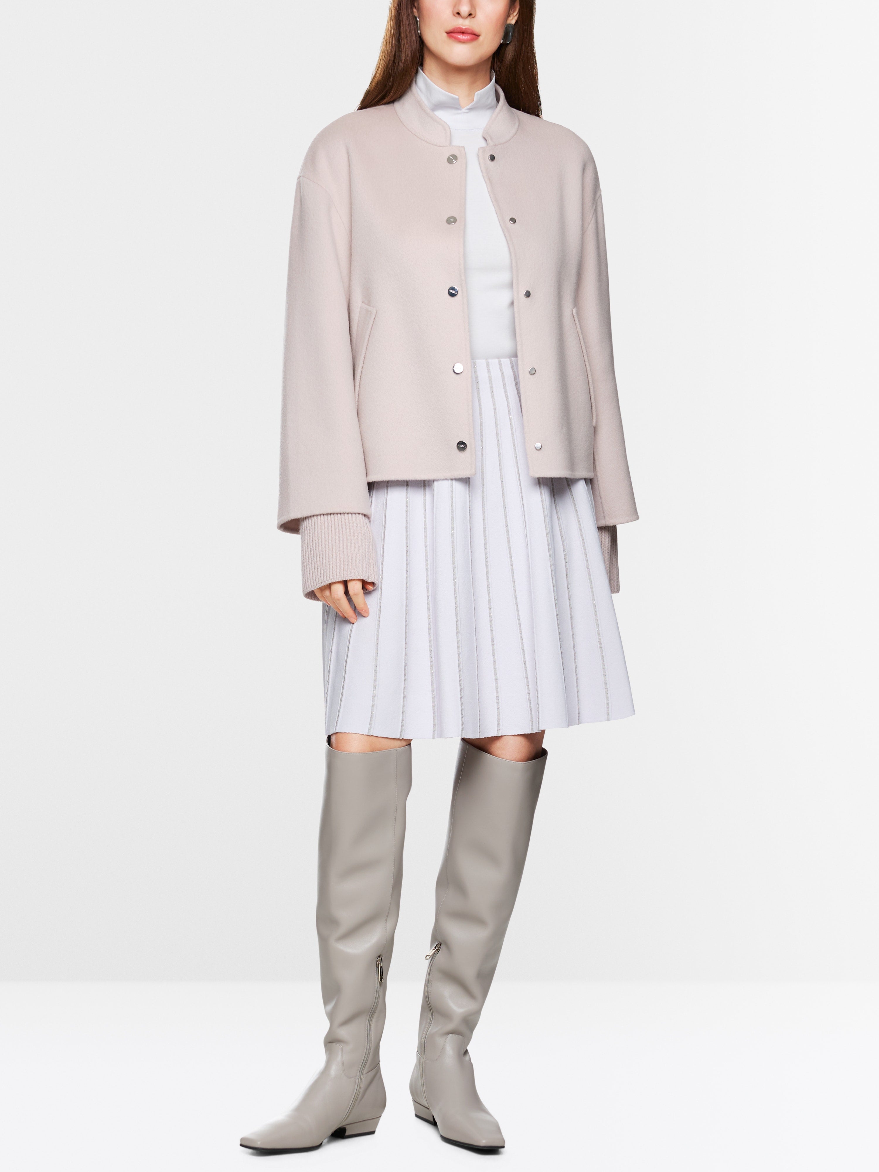 Marc Cain_Light Desert Taupe_Oversized Jacket with Cuffed Sleeves_ZC 12.02 W33_702_06