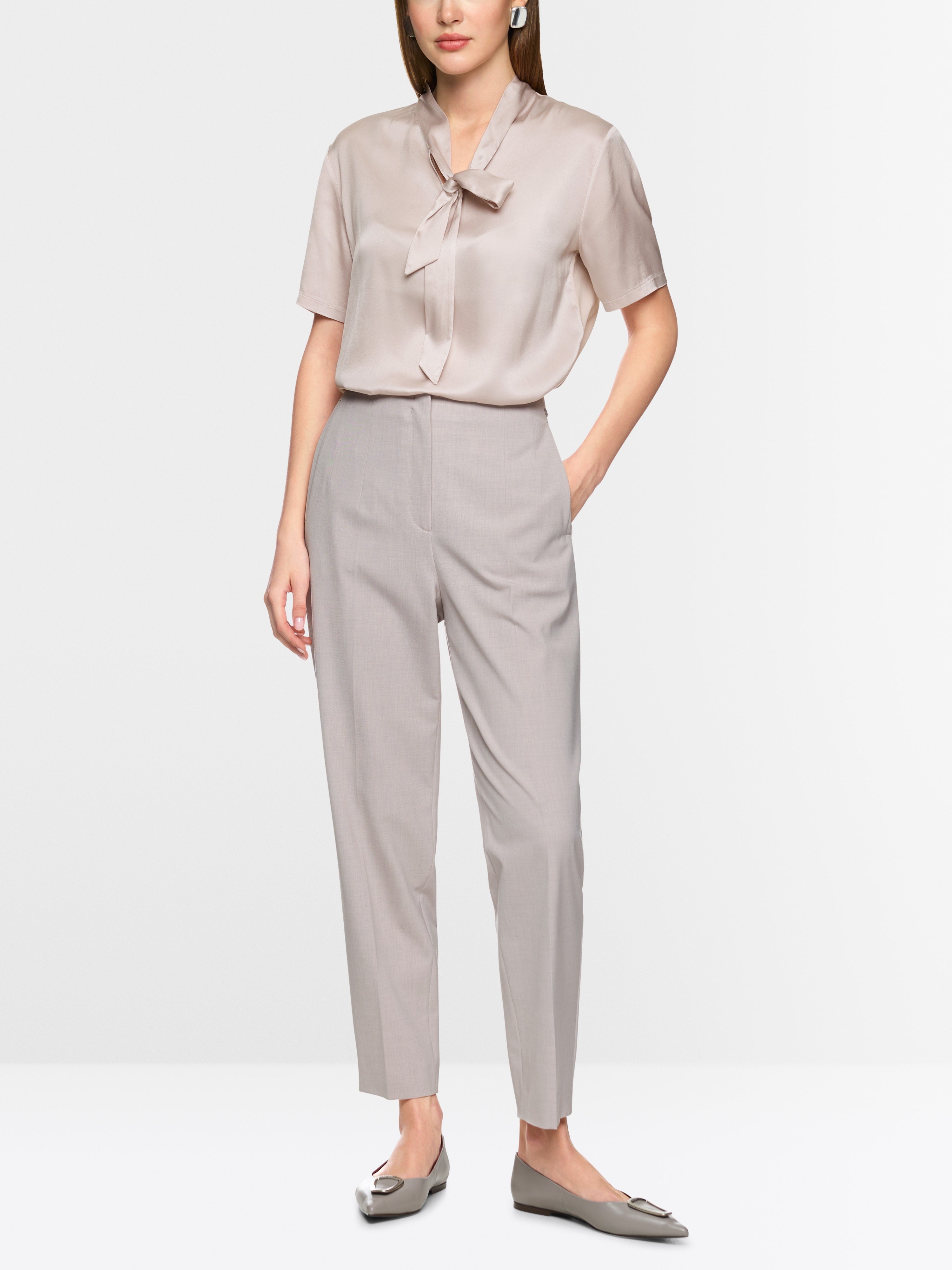 Marc Cain_Light Desert Taupe_Blouse Shirt with Bow_ZC 55.01 J15_702_05