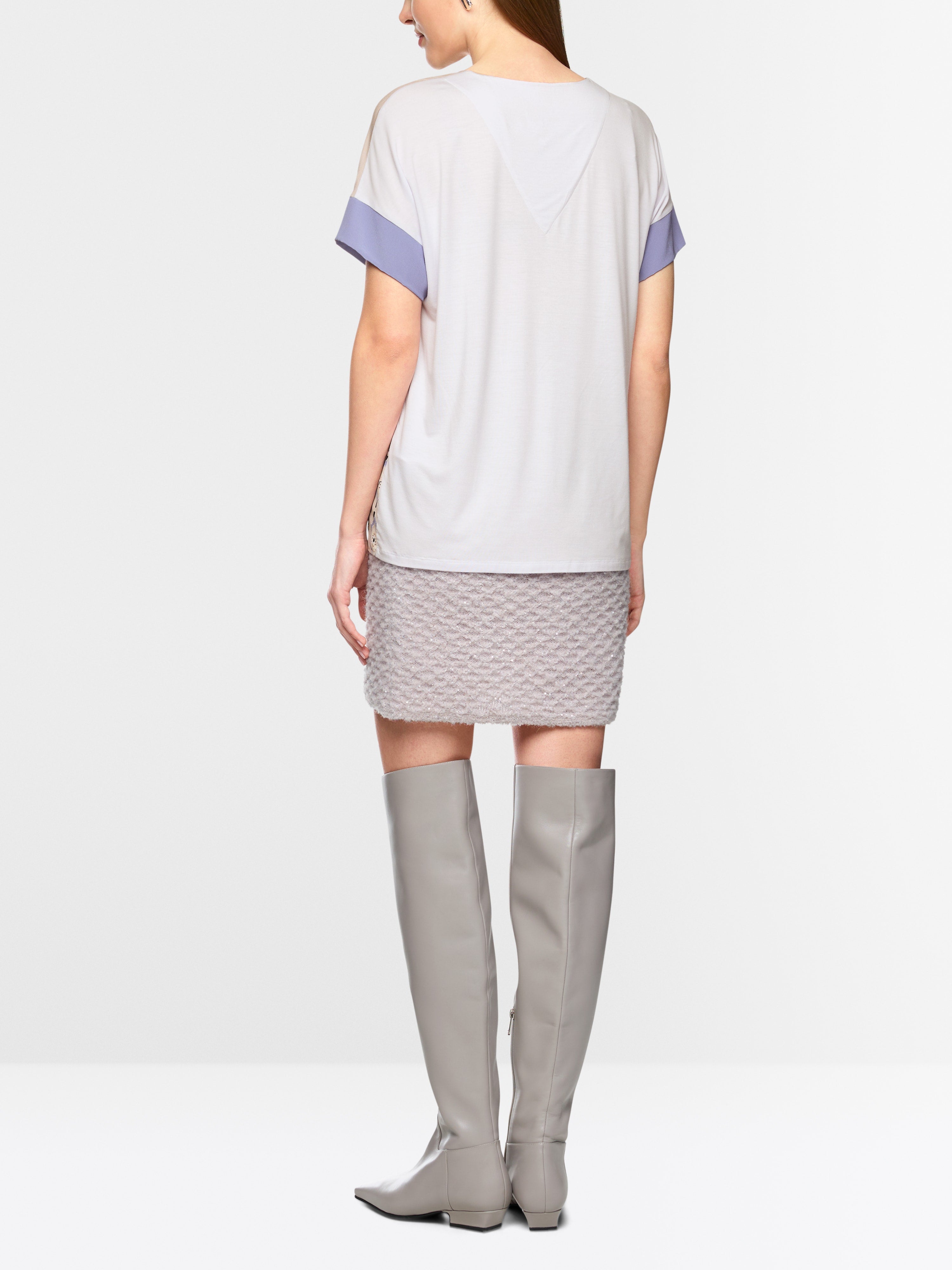 Marc Cain_Light Desert Taupe_Material Mix Blouse Shirt_ZC 55.02 J56_702_03