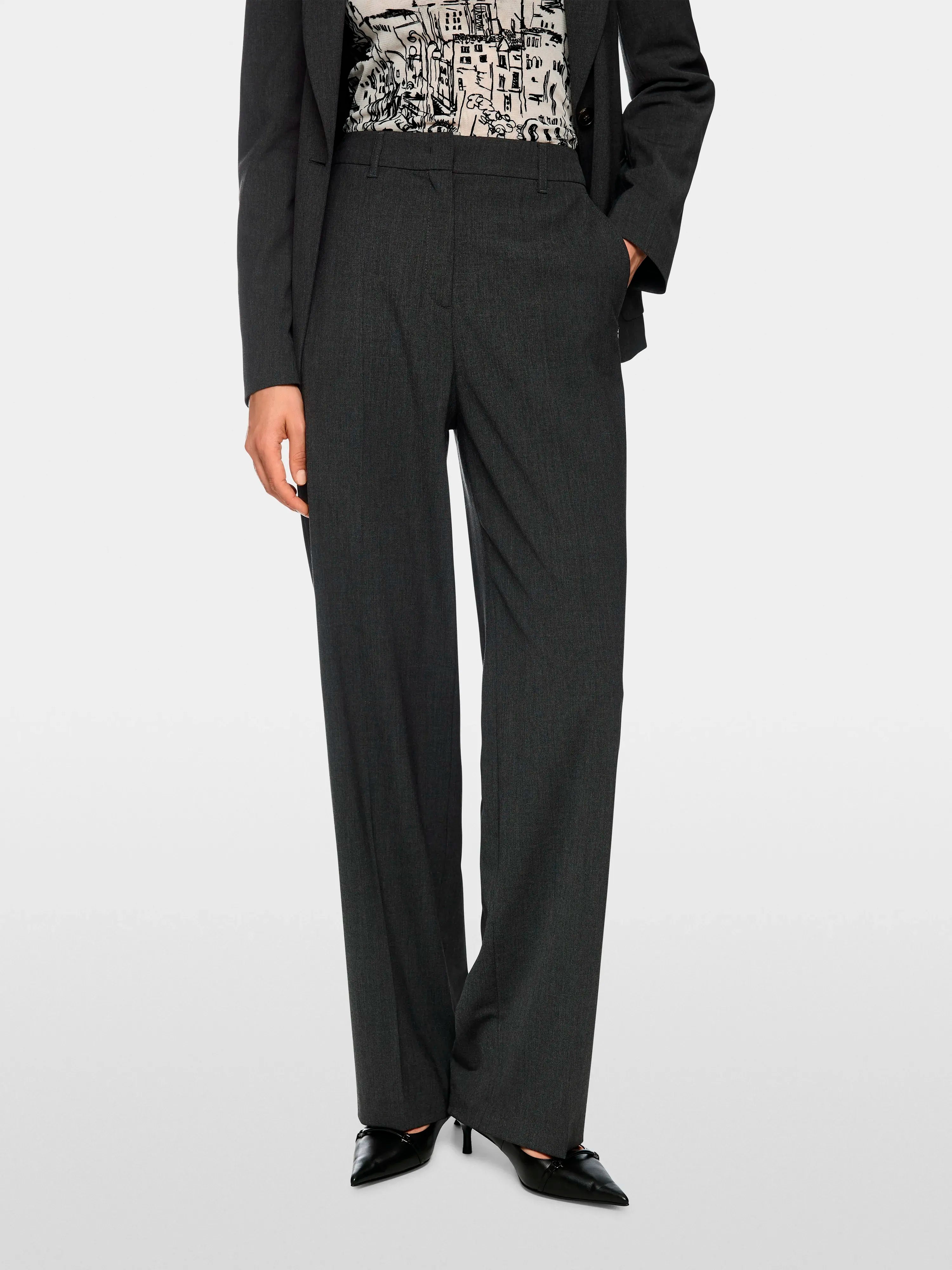 Marc Cain_Flannel_WUKARI Wide Trousers with High Waist_ZC 81.27 W77_842_05