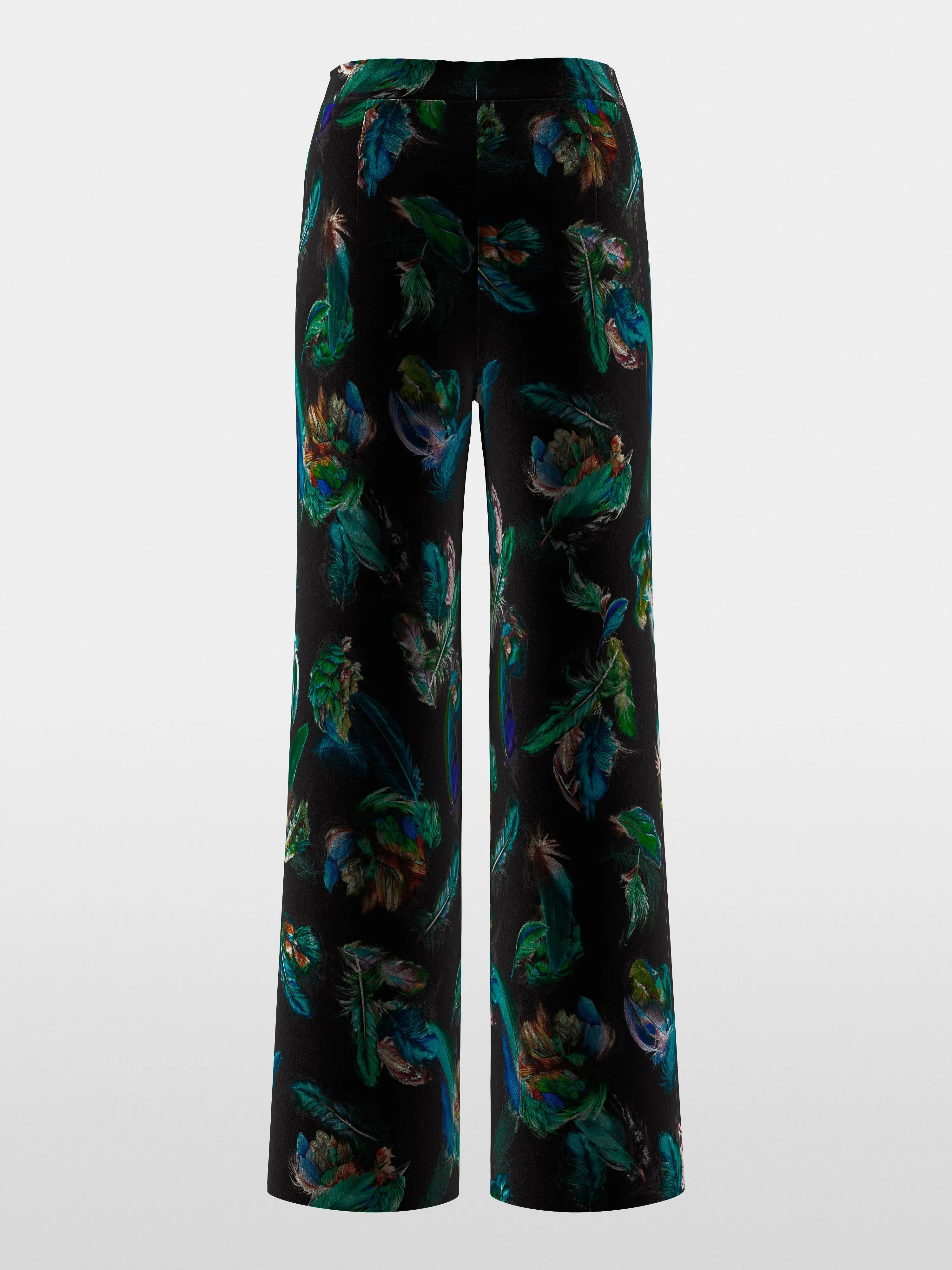 Marccain_Dark Jade Green_WARRI Velvet Trousers with Print_ZC 81.30 W79_556_07