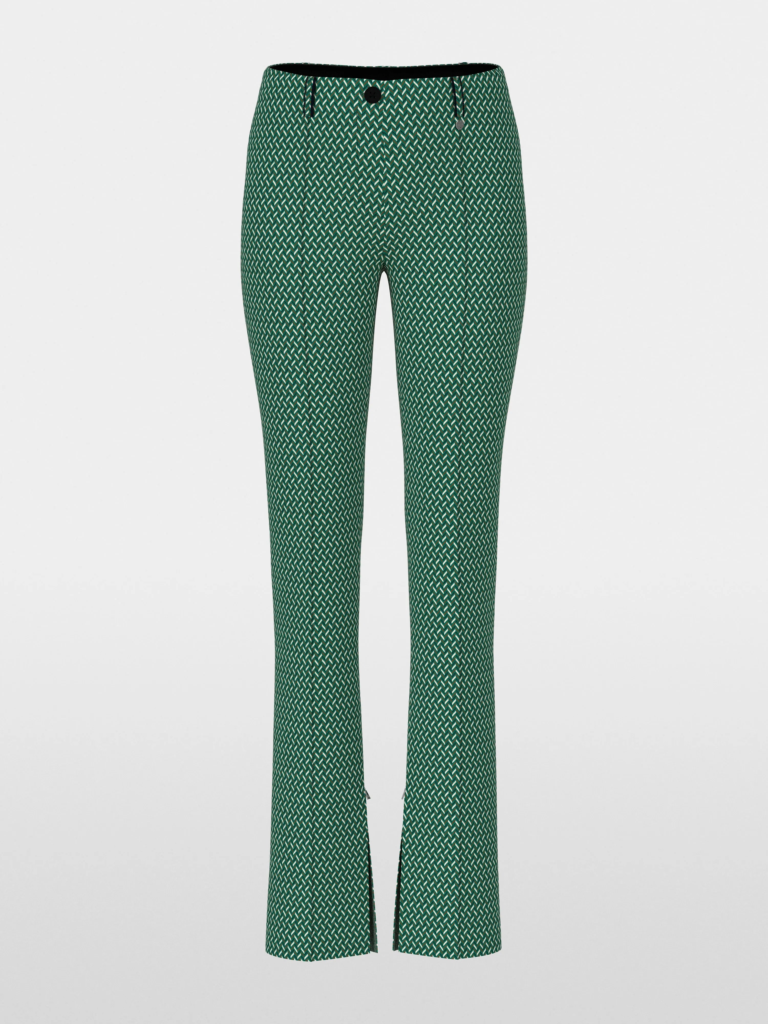Marccain_Dark Jade Green_SYDNEY Trousers in Herringbone_ZC 81.35 J33_556_06