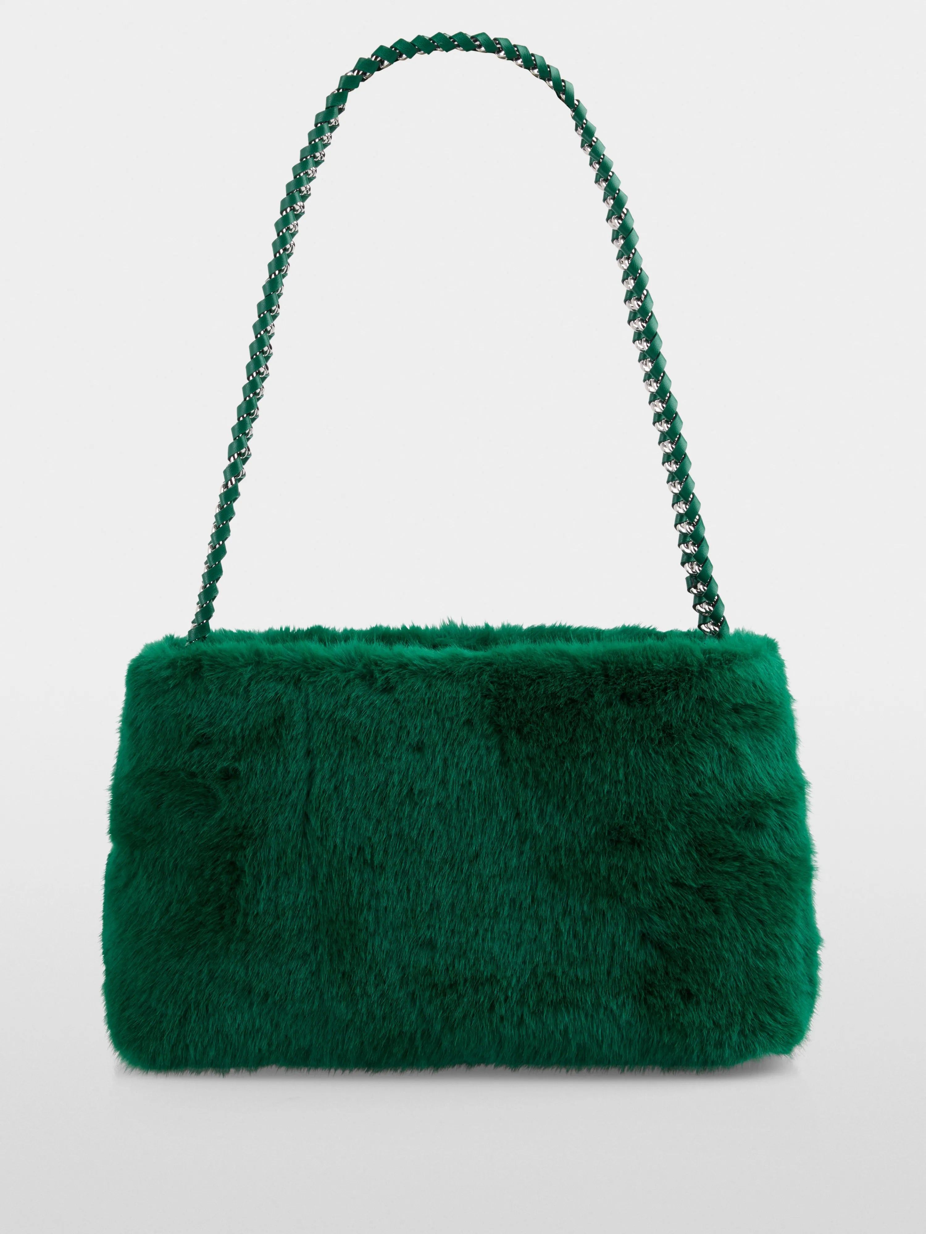 Marccain_Dark Jade Green_Faux Fur Shoulder Bag, Accessories_ZC TI.07 Z19_556_02