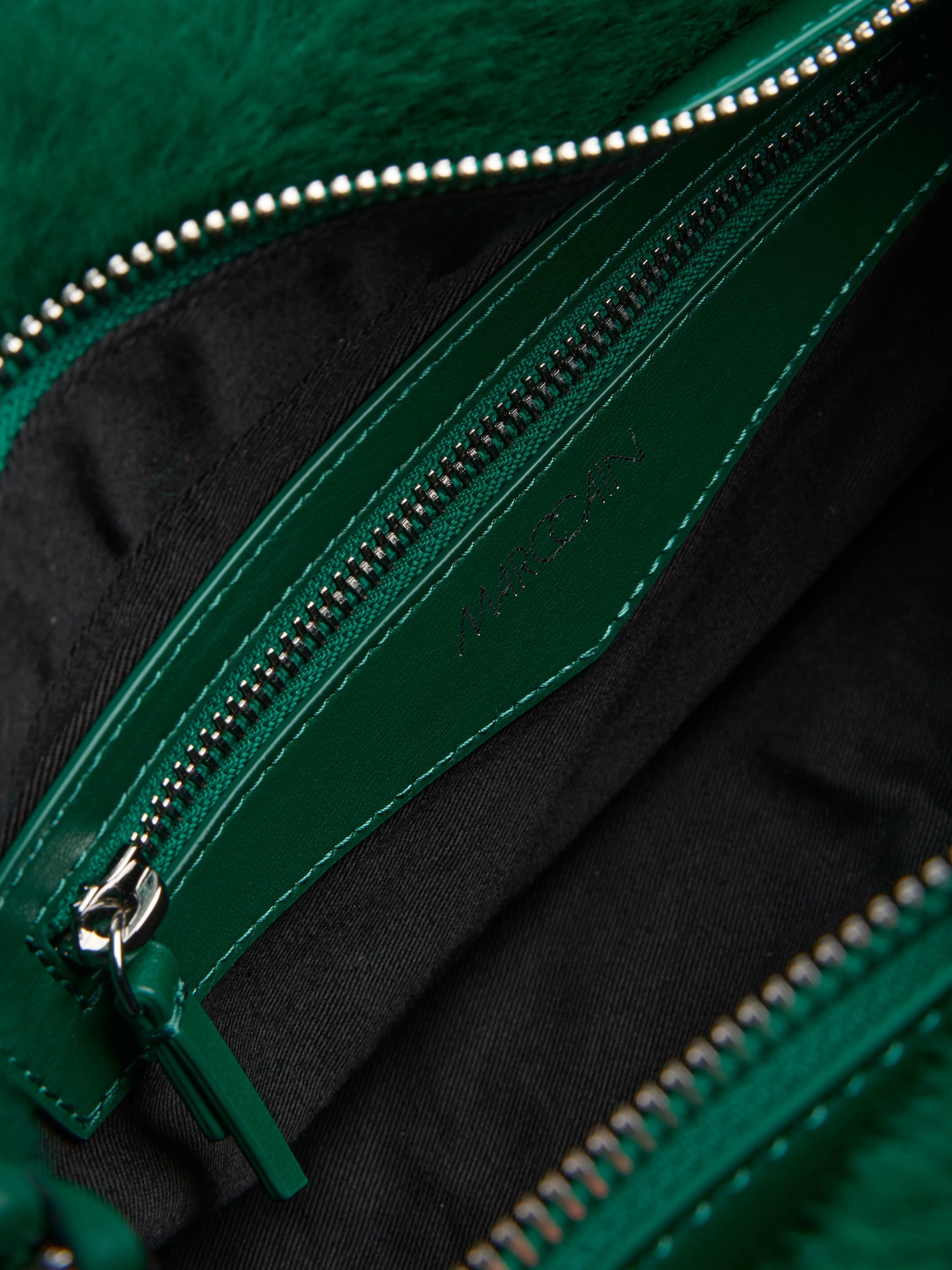 Marccain_Dark Jade Green_Faux Fur Shoulder Bag, Accessories_ZC TI.07 Z19_556_04