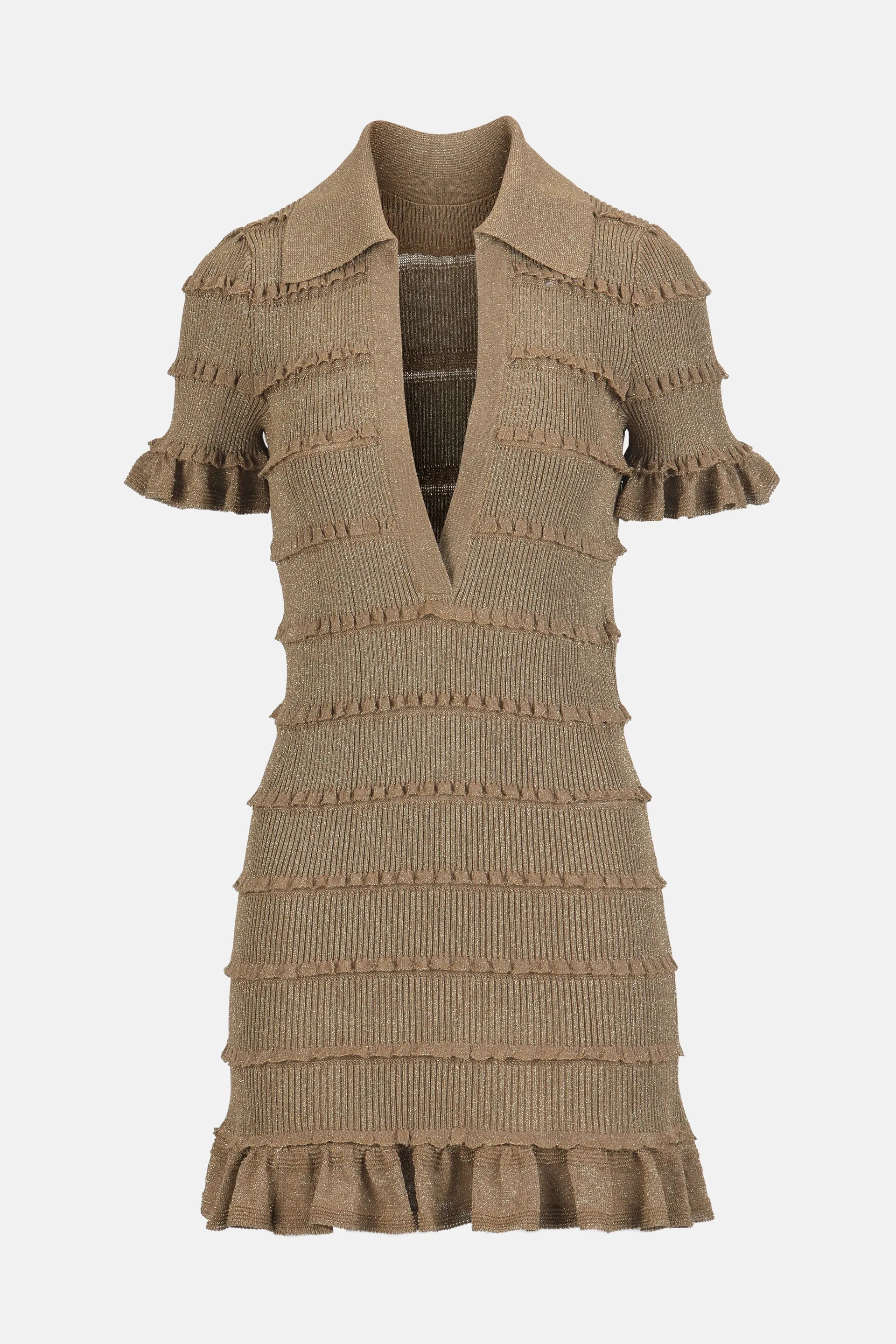 Luisa Spagnoli Oro Vecchio Women Zeda - Knit Minidress - Fashion Show SKU: ZEDA_3434 Image 05