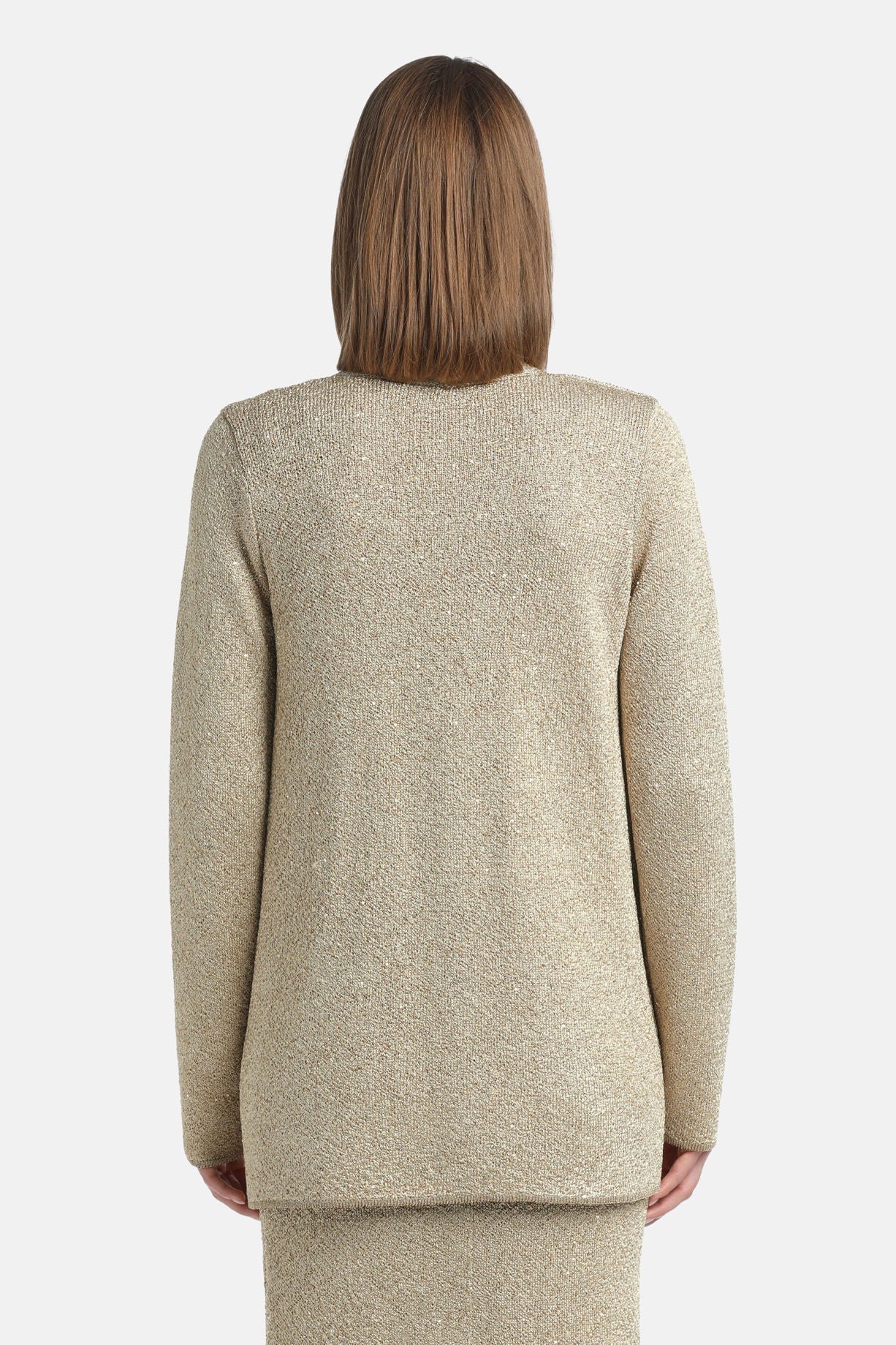 Luisa Spagnoli_Oro/Oro_Zenica - Lurex Cardigan_ZENICA_0428 0428_02
