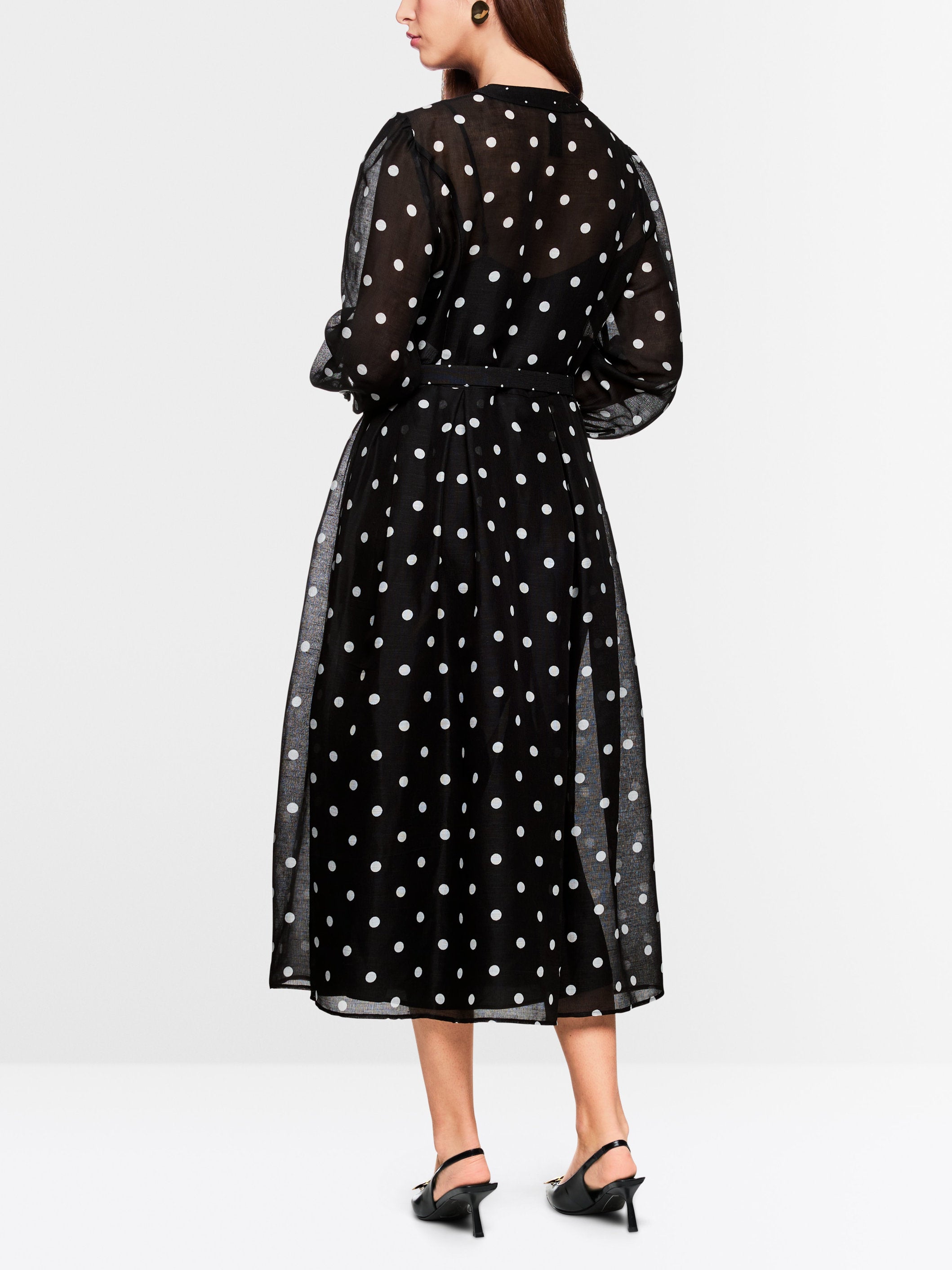 Marc Main_Long Silk and Linen Polka Dot Dress_ZG 21.01 W05_910_02