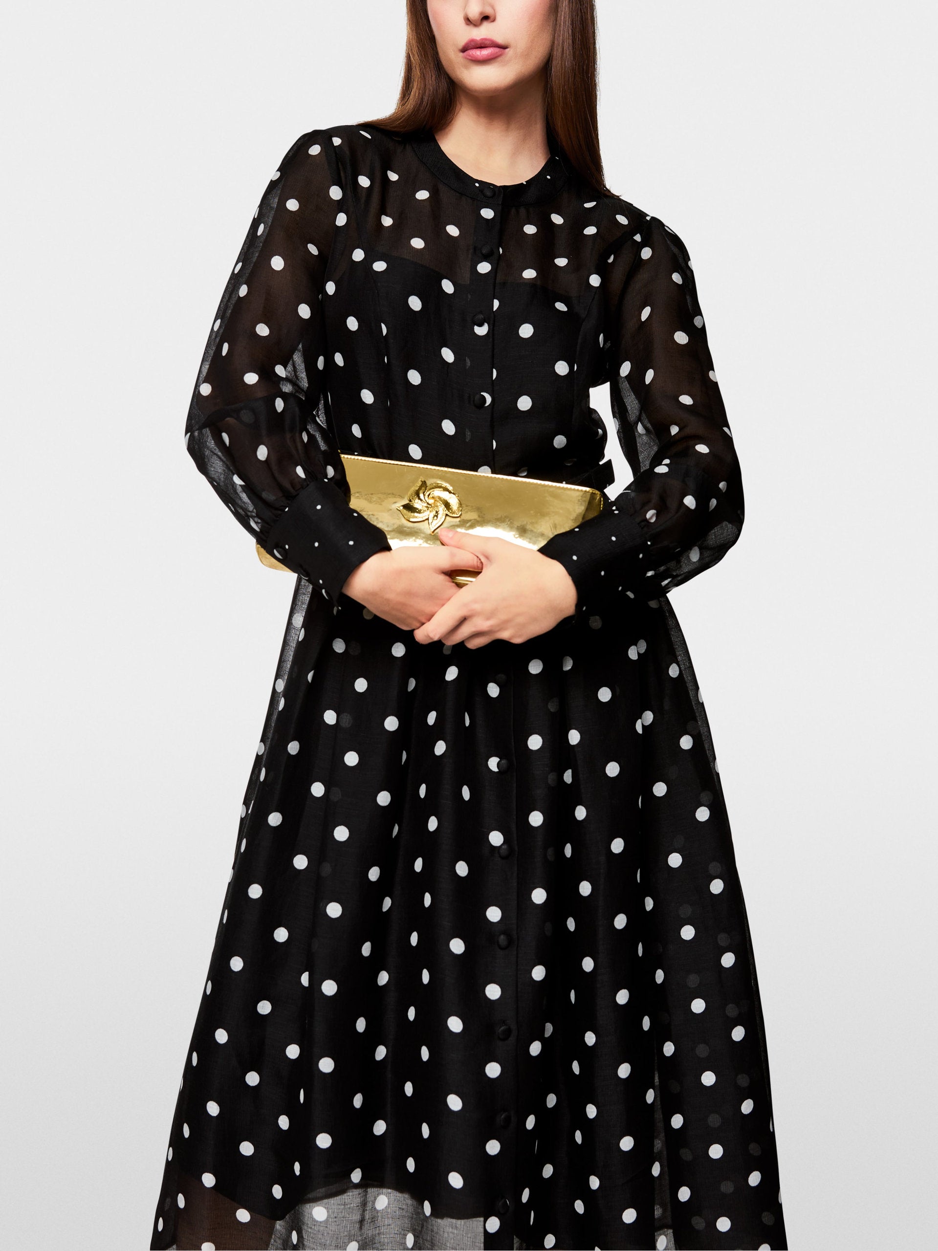 Marc Main_Long Silk and Linen Polka Dot Dress_ZG 21.01 W05_910_05
