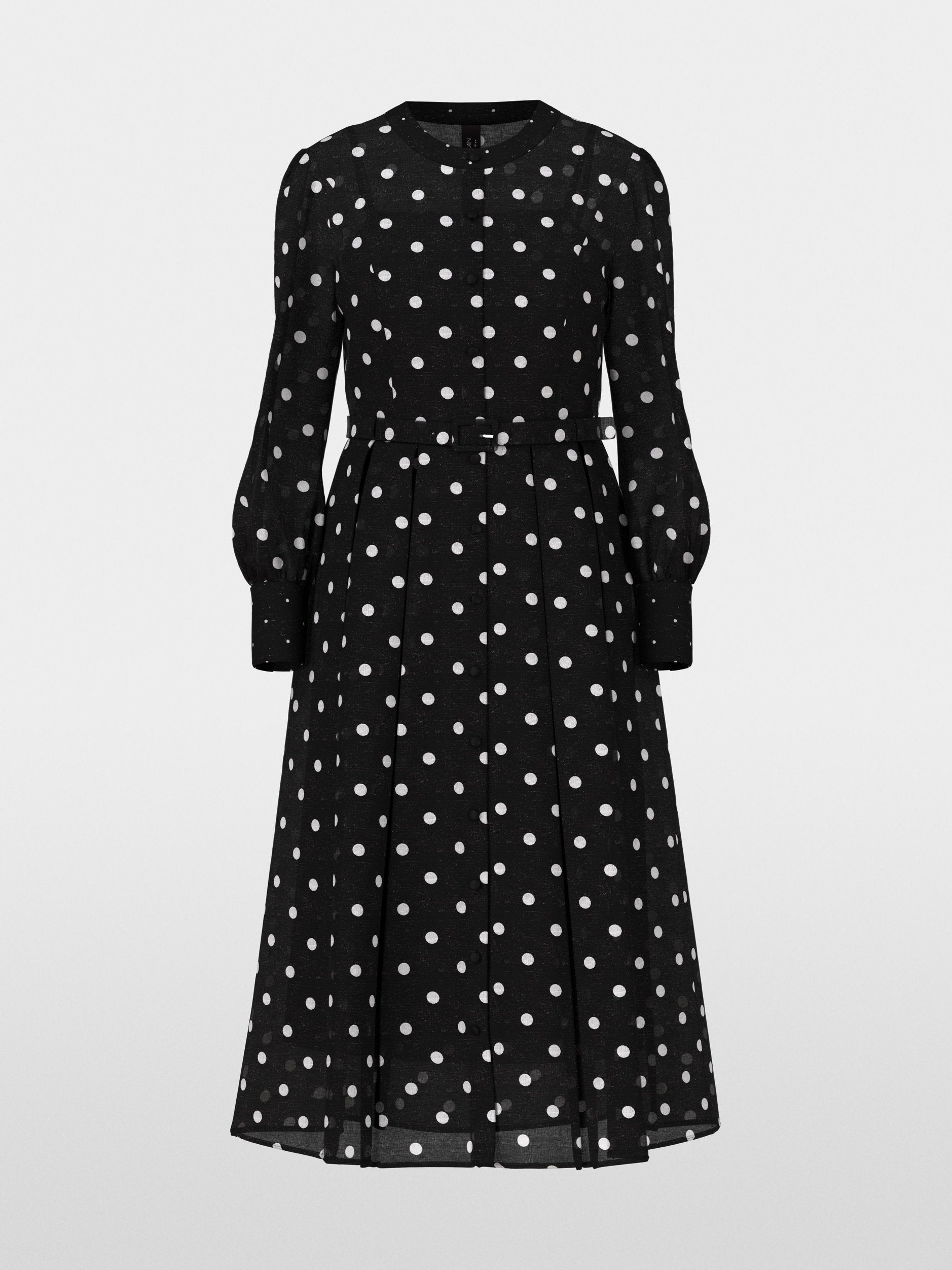Marc Main_Long Silk and Linen Polka Dot Dress_ZG 21.01 W05_910_07