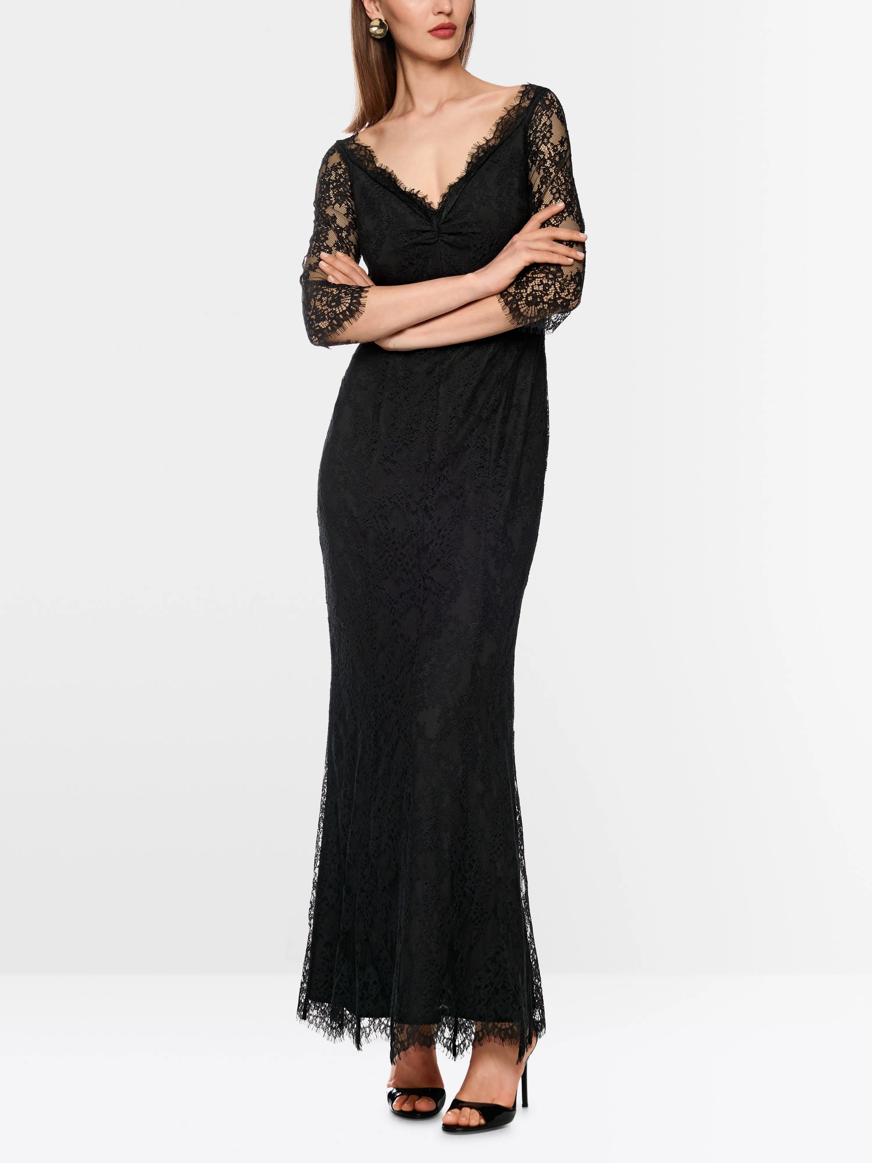 Marc Cain_Black_Elegant Maxi Dress with Lace_ZG 21.25 W17_900_05