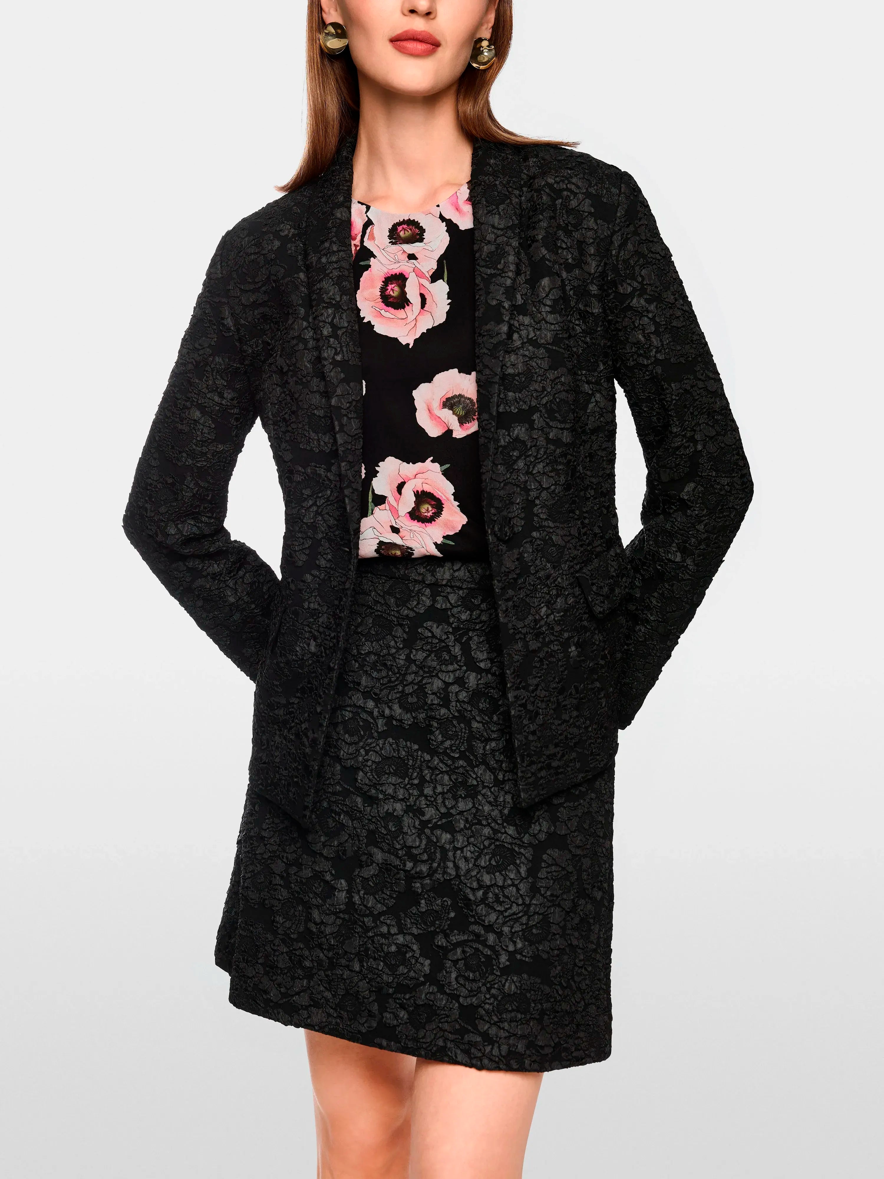 Marc Cain_Black_Blazer with Floral Pattern_ZG 34.03 W09_900_04