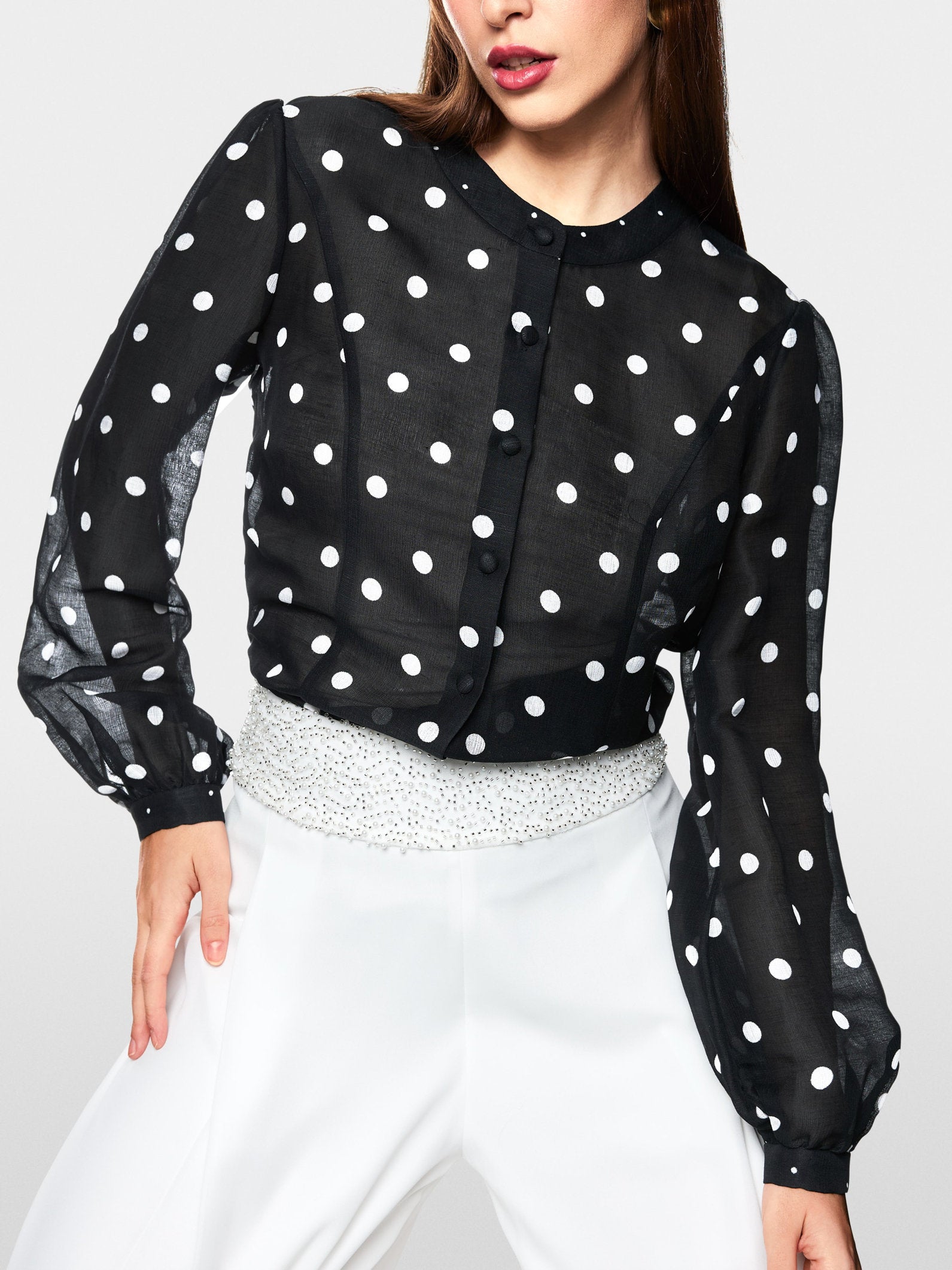 Marc Main_Silk and Linen Polka Dot Blouse_ZG 51.01 W05_910_03
