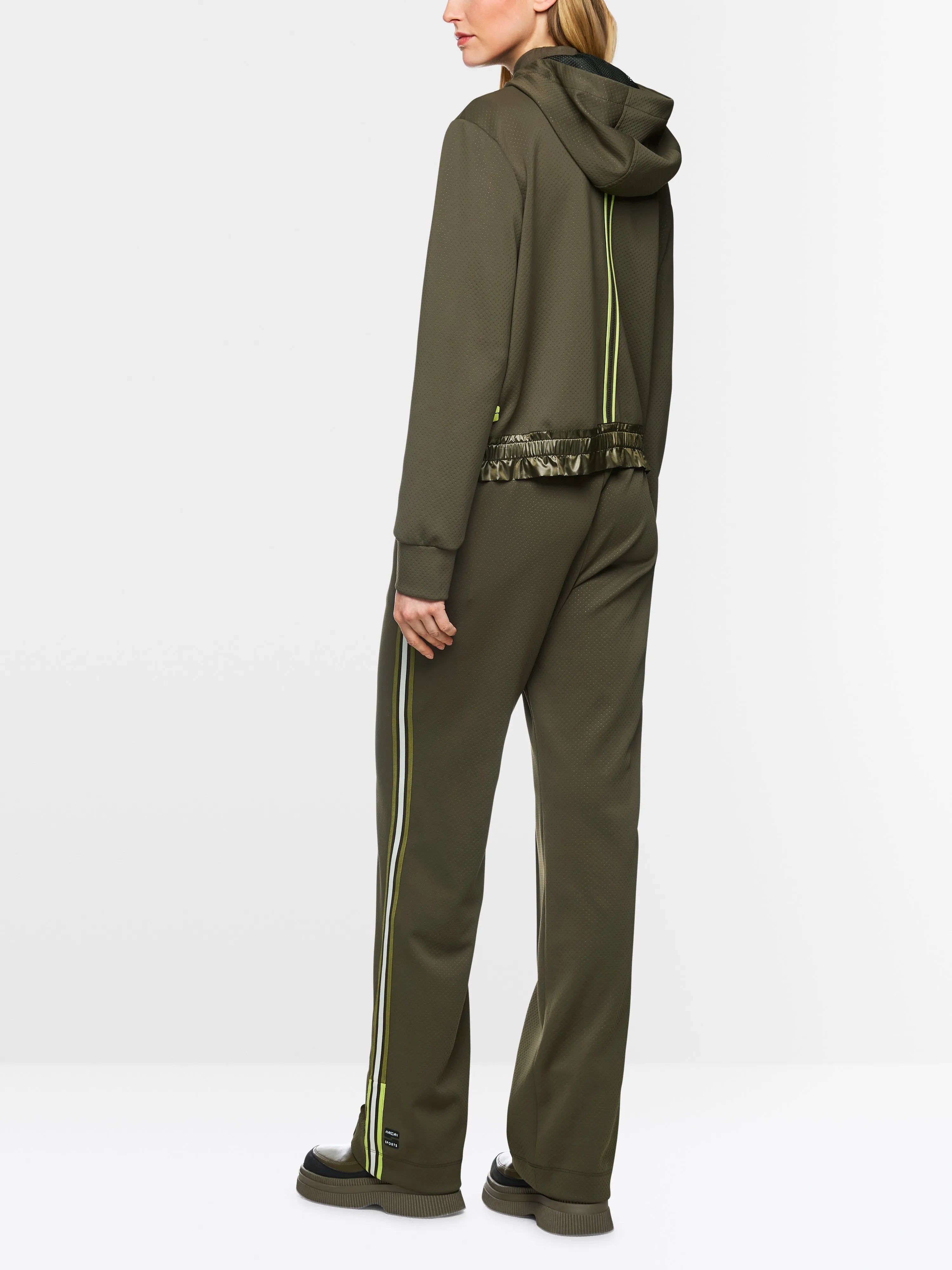 Marc Cain_Olive Drab_Sporty Jacket with Contrasting Stripes_ZS 31.08 J18_595_02