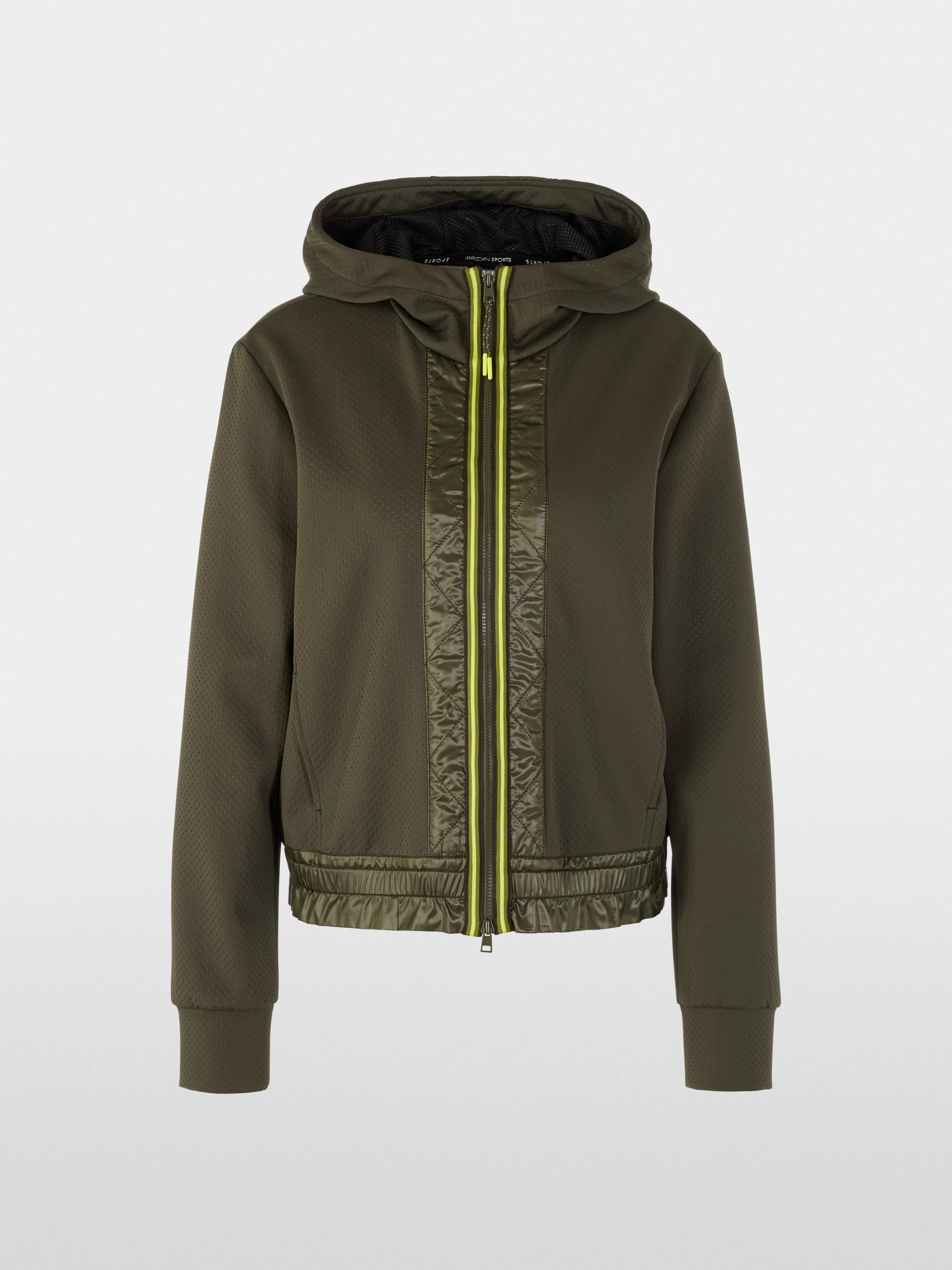 Marc Cain_Olive Drab_Sporty Jacket with Contrasting Stripes_ZS 31.08 J18_595_07