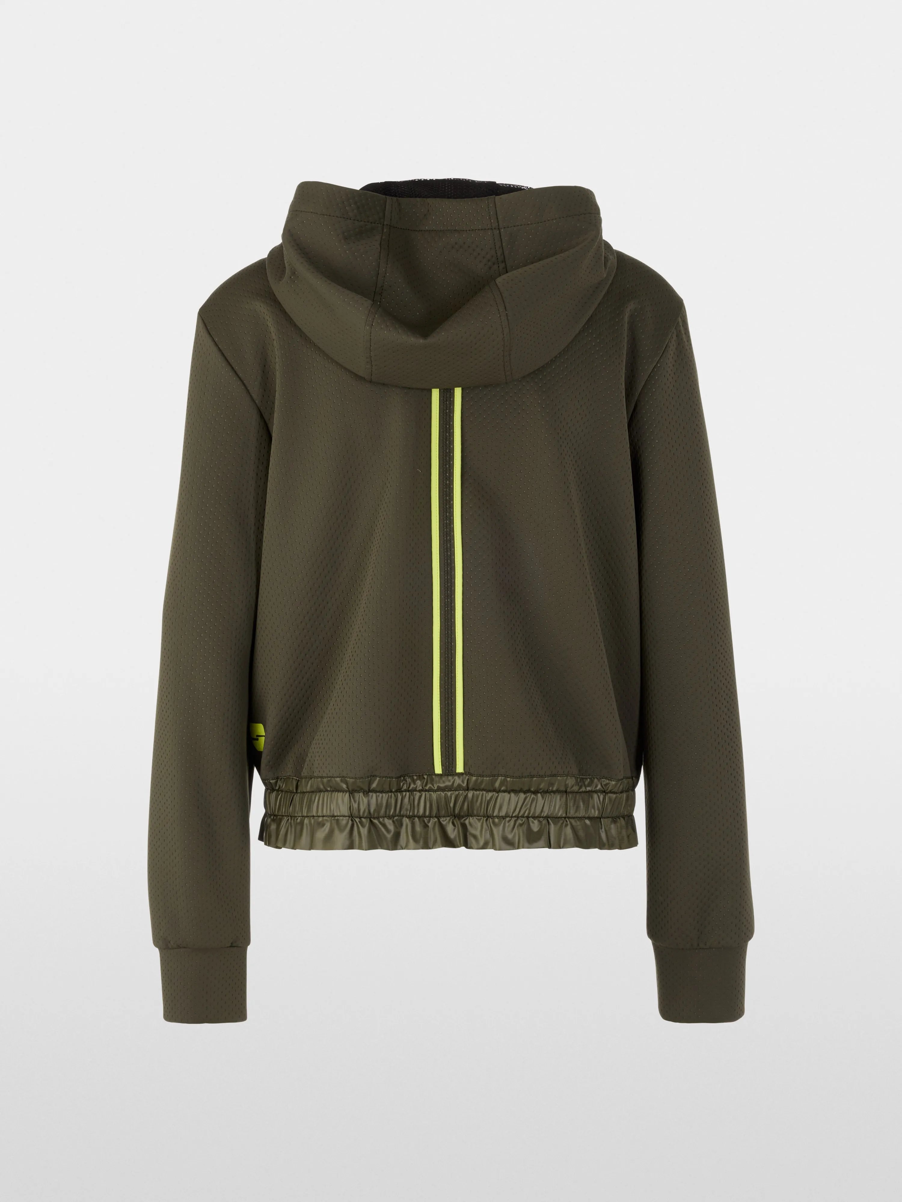 Marc Cain_Olive Drab_Sporty Jacket with Contrasting Stripes_ZS 31.08 J18_595_08