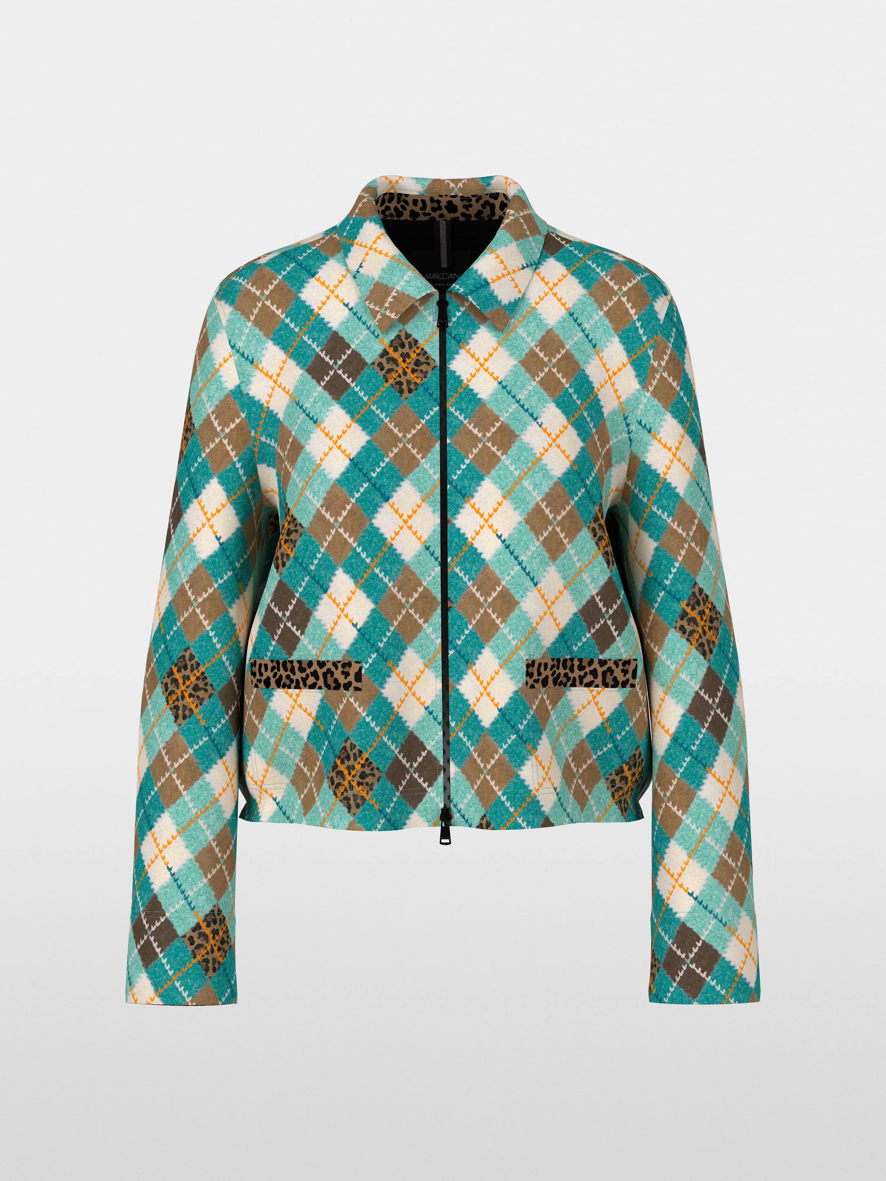 Marccain_Soft Teal_Scuba Jacket with Argyle and Leo Detail_ZS 31.16 J62_507_06