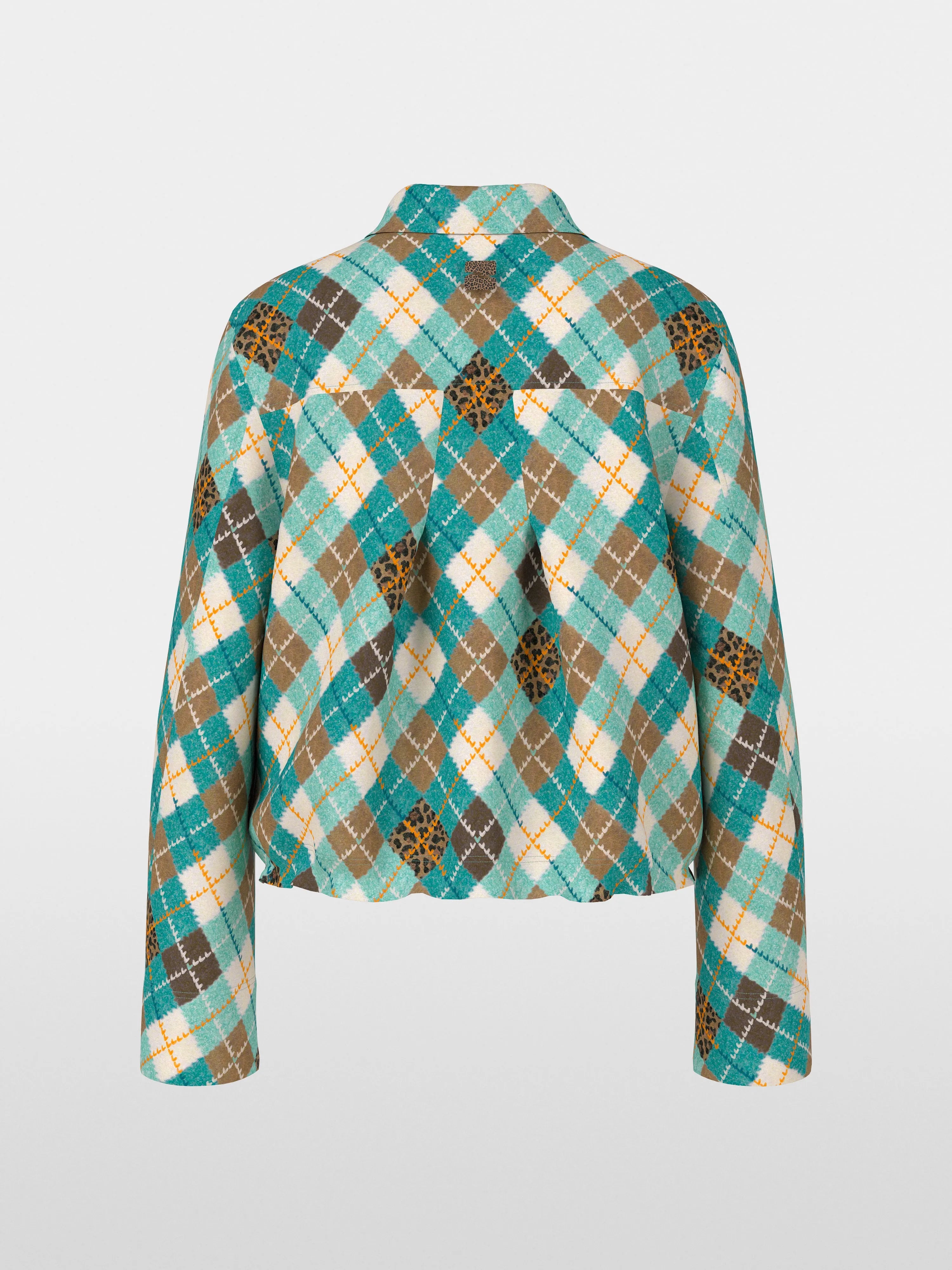 Marccain_Soft Teal_Scuba Jacket with Argyle and Leo Detail_ZS 31.16 J62_507_07