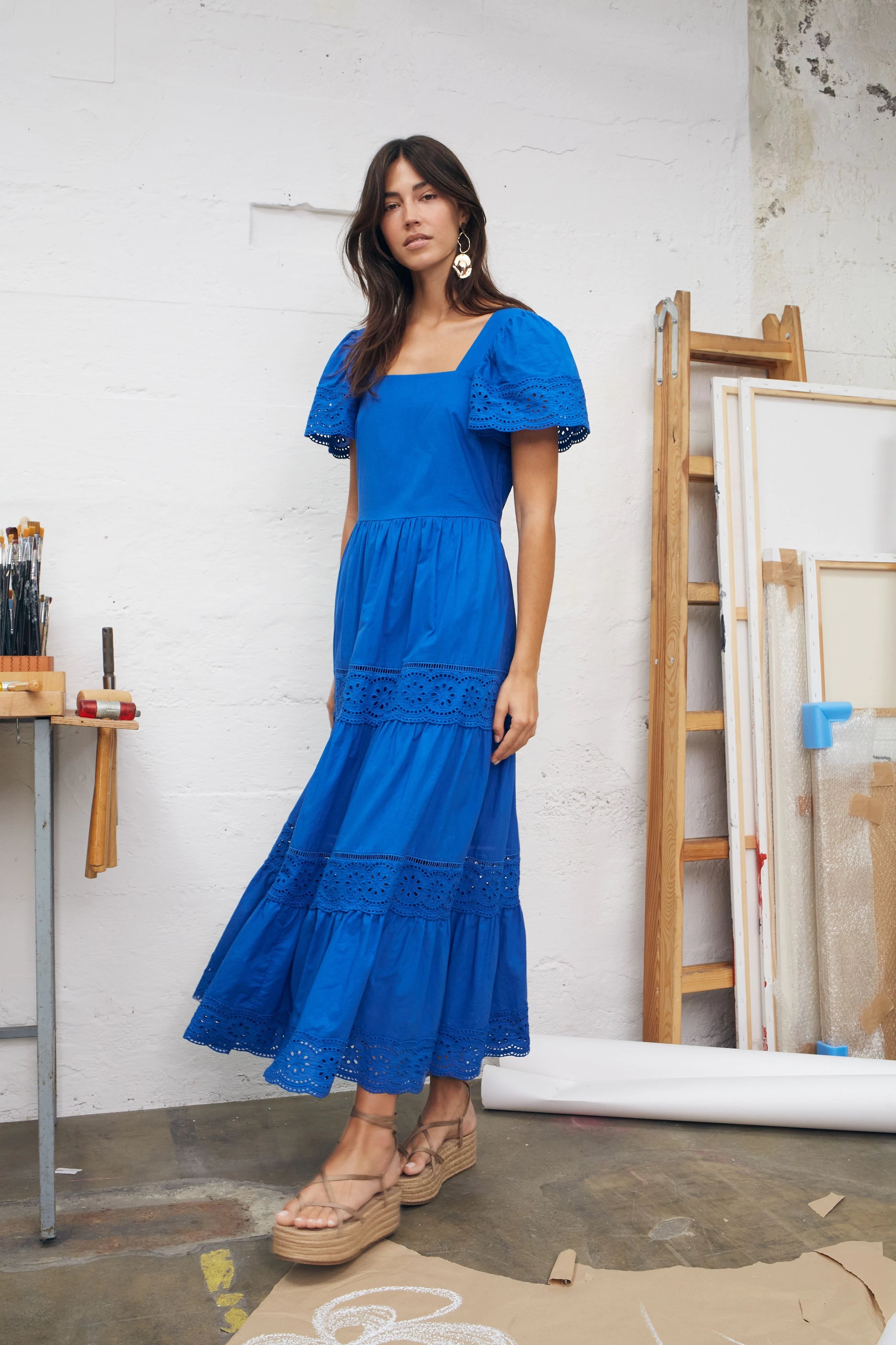 Cotton Voile Maxi Dress Oui