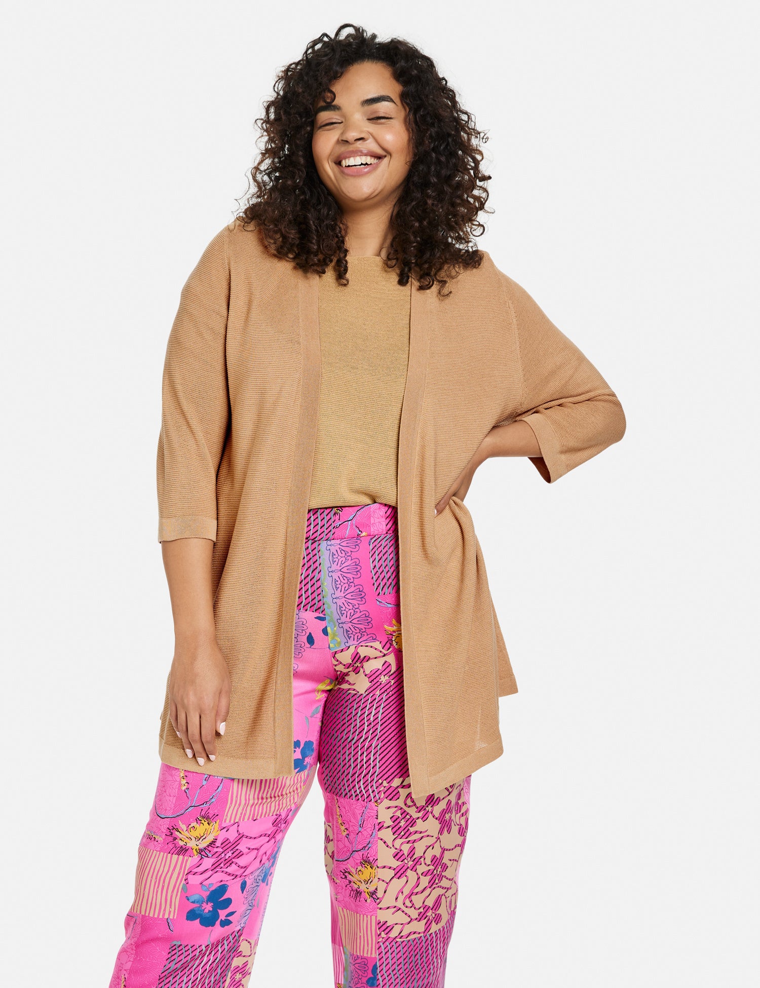 Long Cardigan With Mid-Length Sleeves