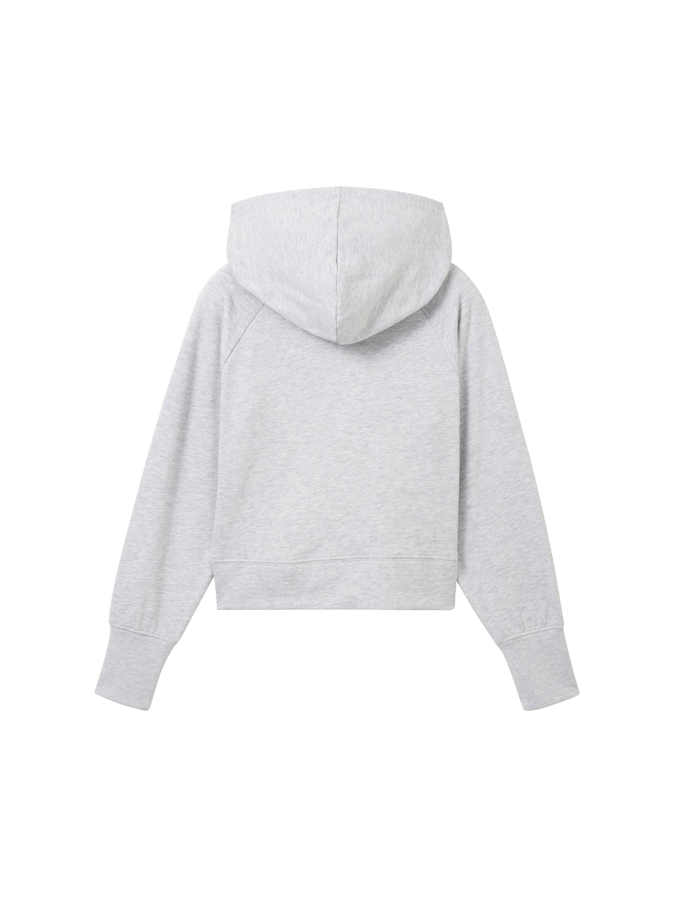 Cropped Hood Sweat Jacket With Zipper_1037758_15398_02