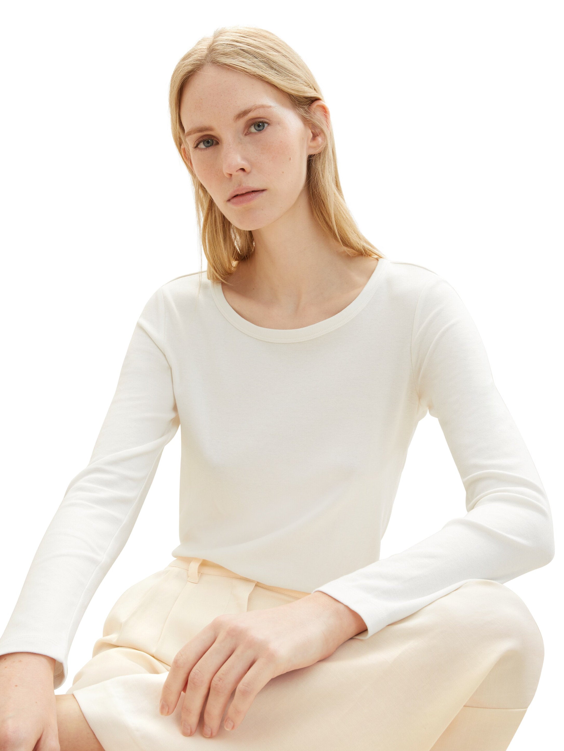 Long Sleeve T Shirt With Round Neck_1038050_10315_02