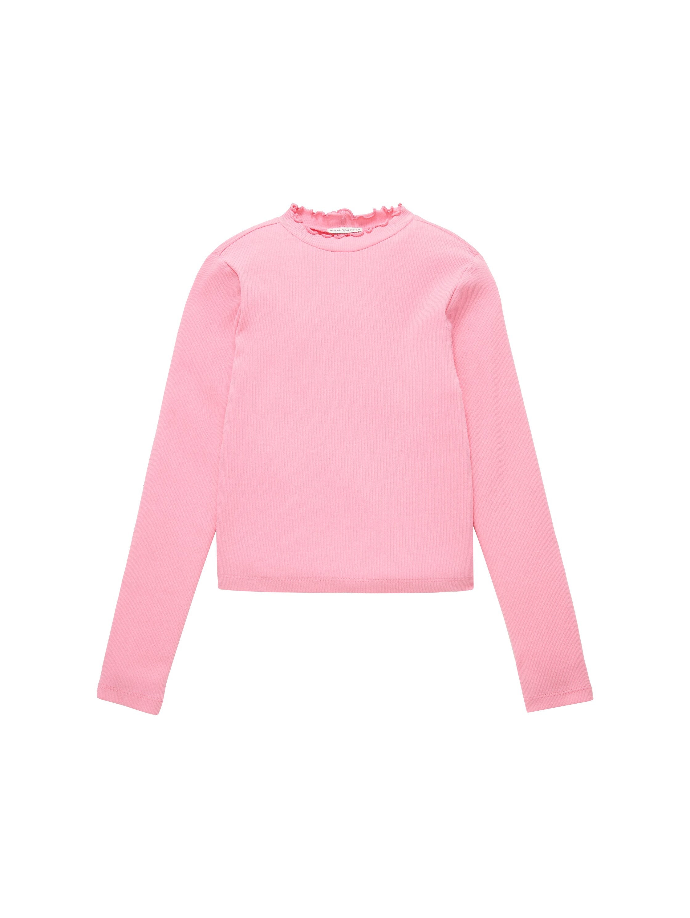 Cropped Rib Longsleeve T-Shirt_1039387_23807_01