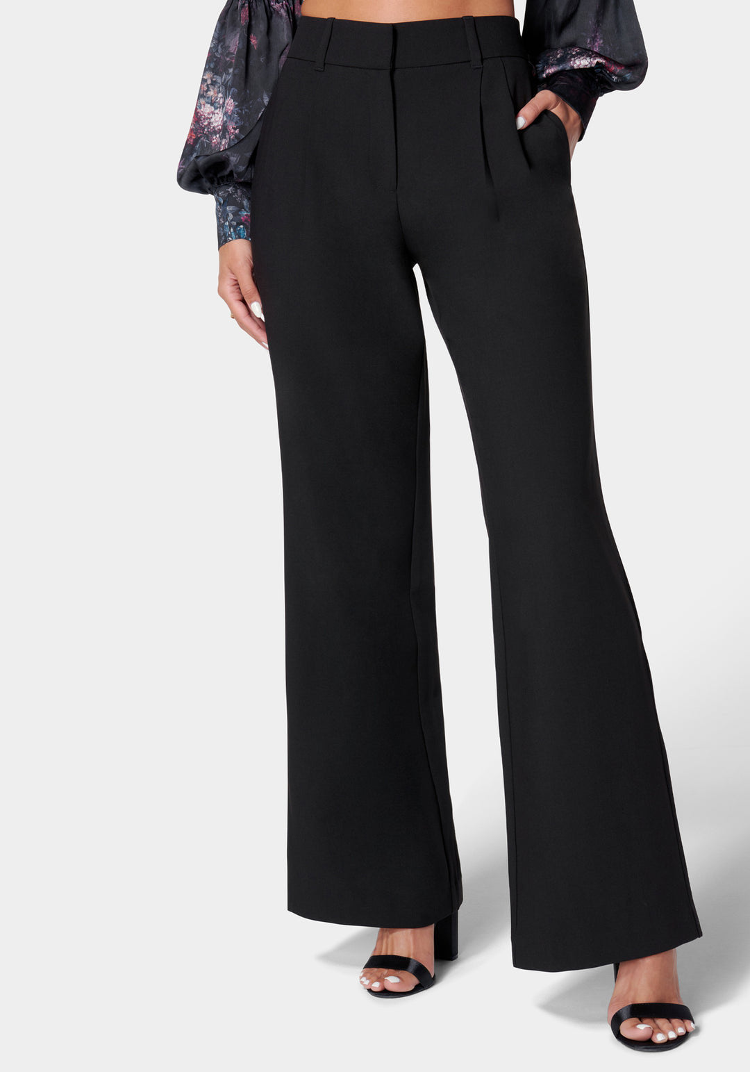 High Waist Tailored Wide Leg Pant_106346_Black_2