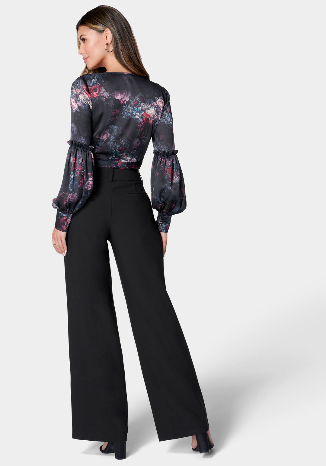 High Waist Tailored Wide Leg Pant_106346_Black_3