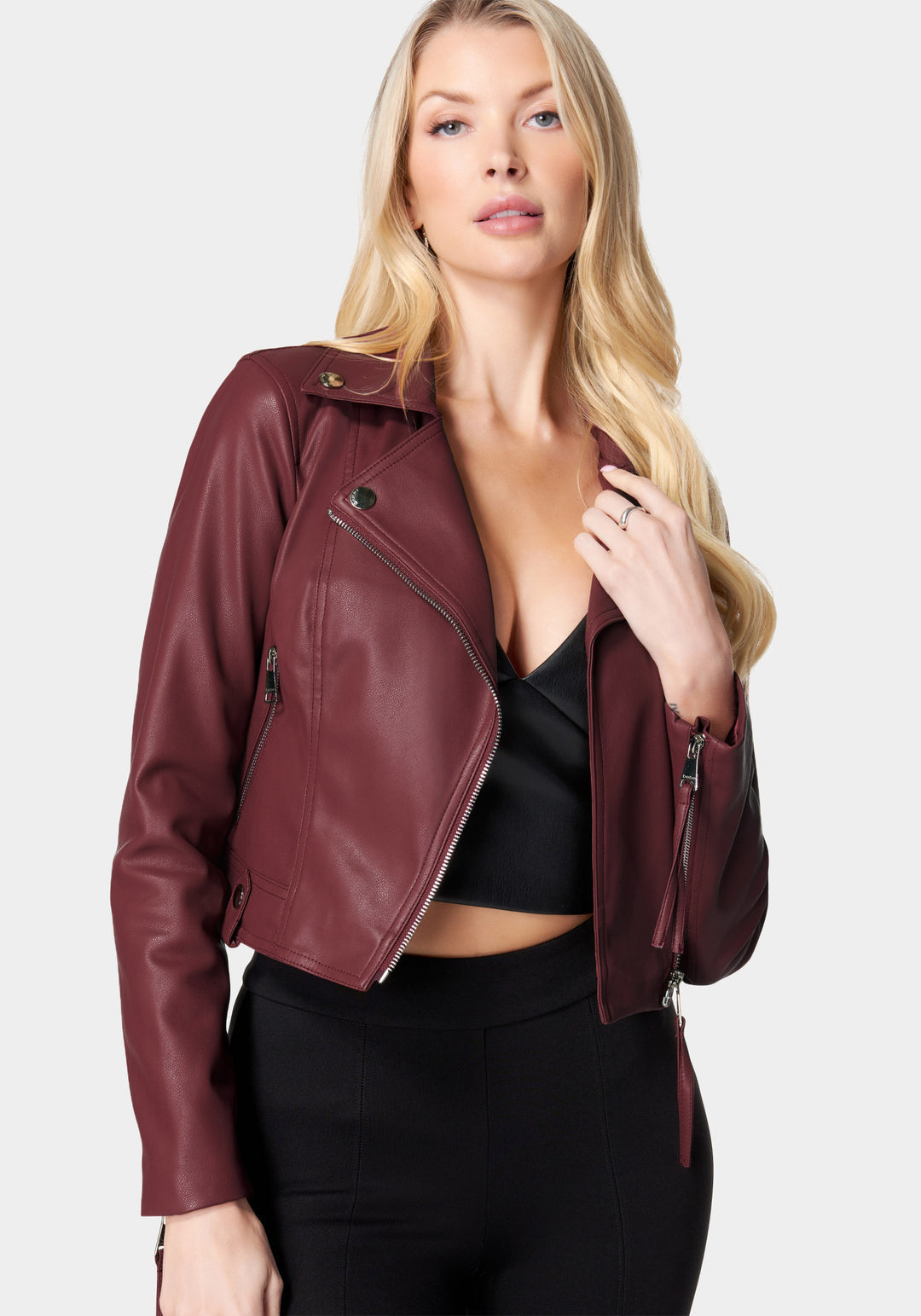 Vegan Leather Moto Jacket_106352_Cabernet_1
