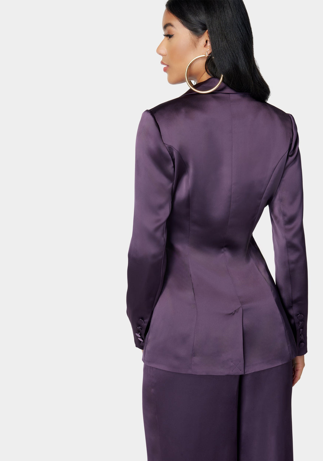 Satin One Button Tailored Jacket_107494_Midnight Mauve_3