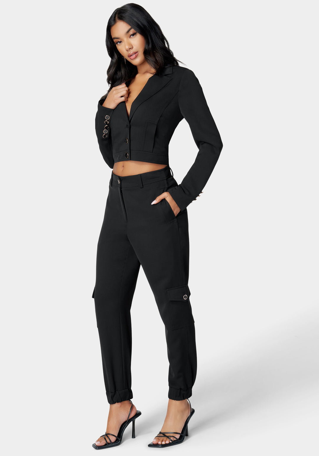 Tailored Cargo Twill Jogger Pant_107498_Black_1