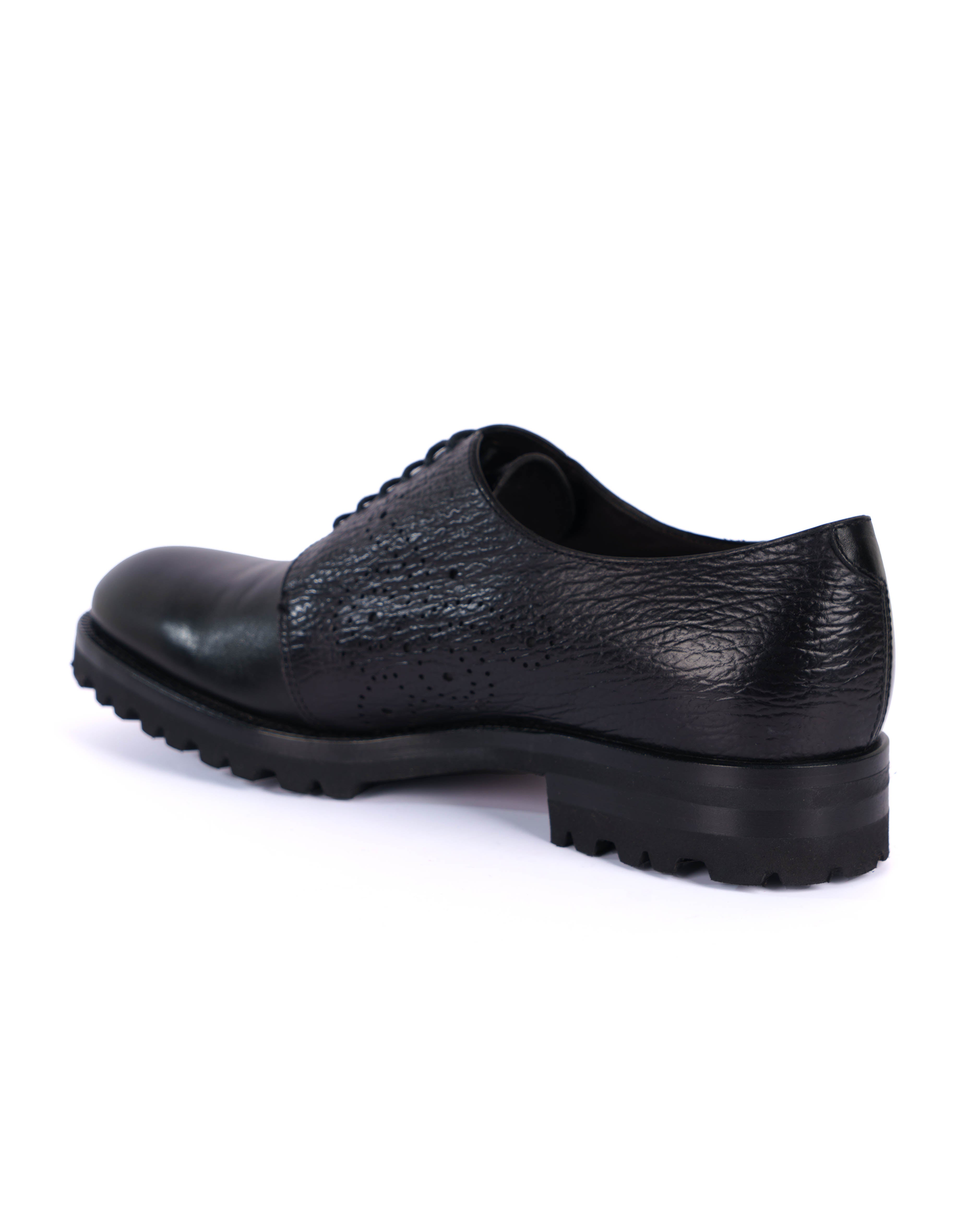 Black Brogue Shoes - BEVAVA