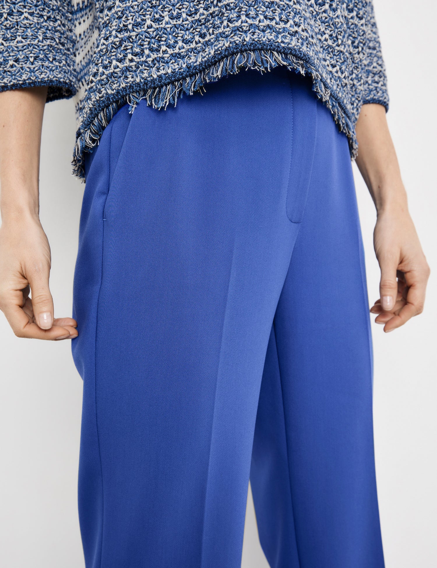 Classic Trousers With Pressed Pleats Gerry Weber