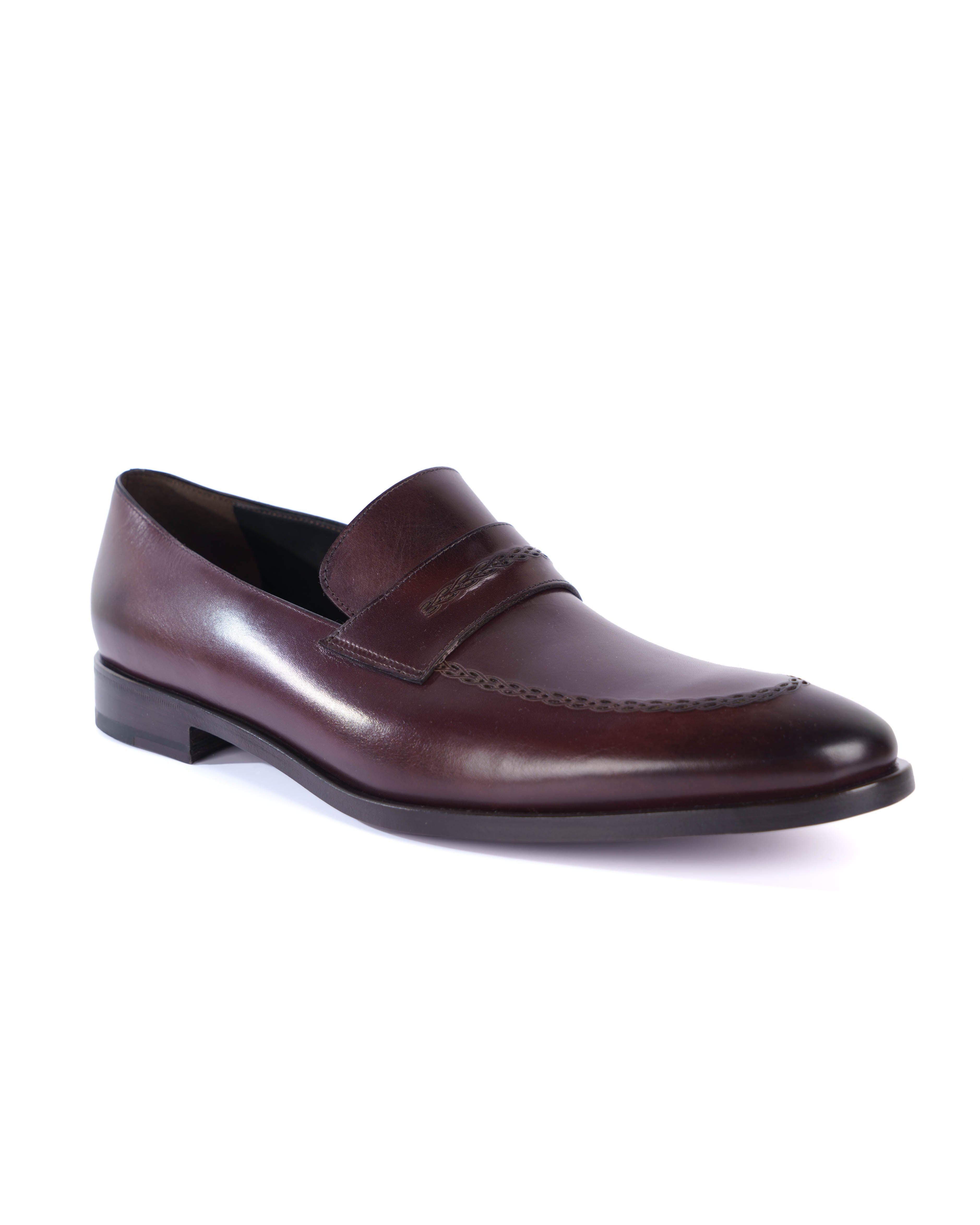Brown Loafer Shoes - BEVAVA