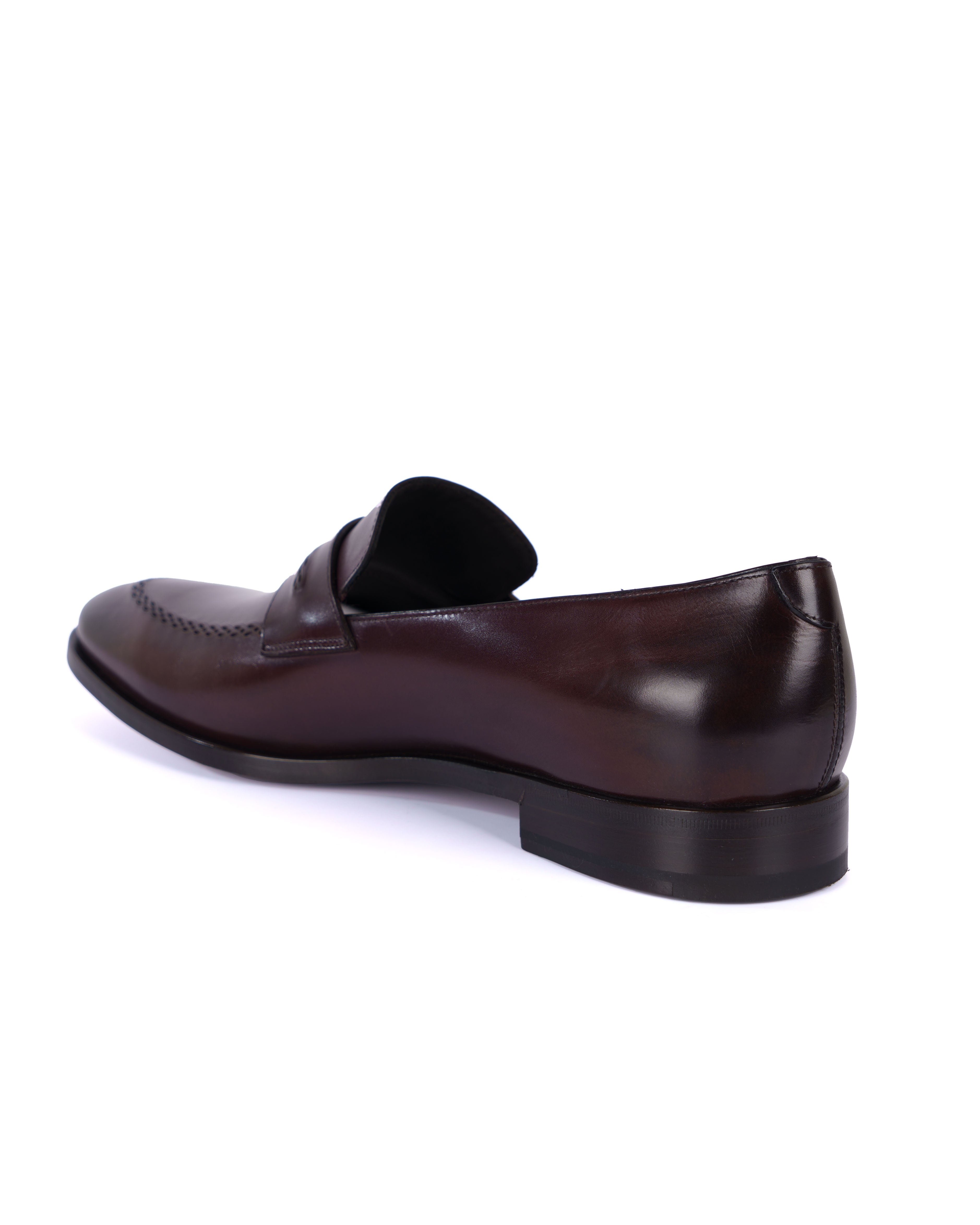 Brown Loafer Shoes - BEVAVA