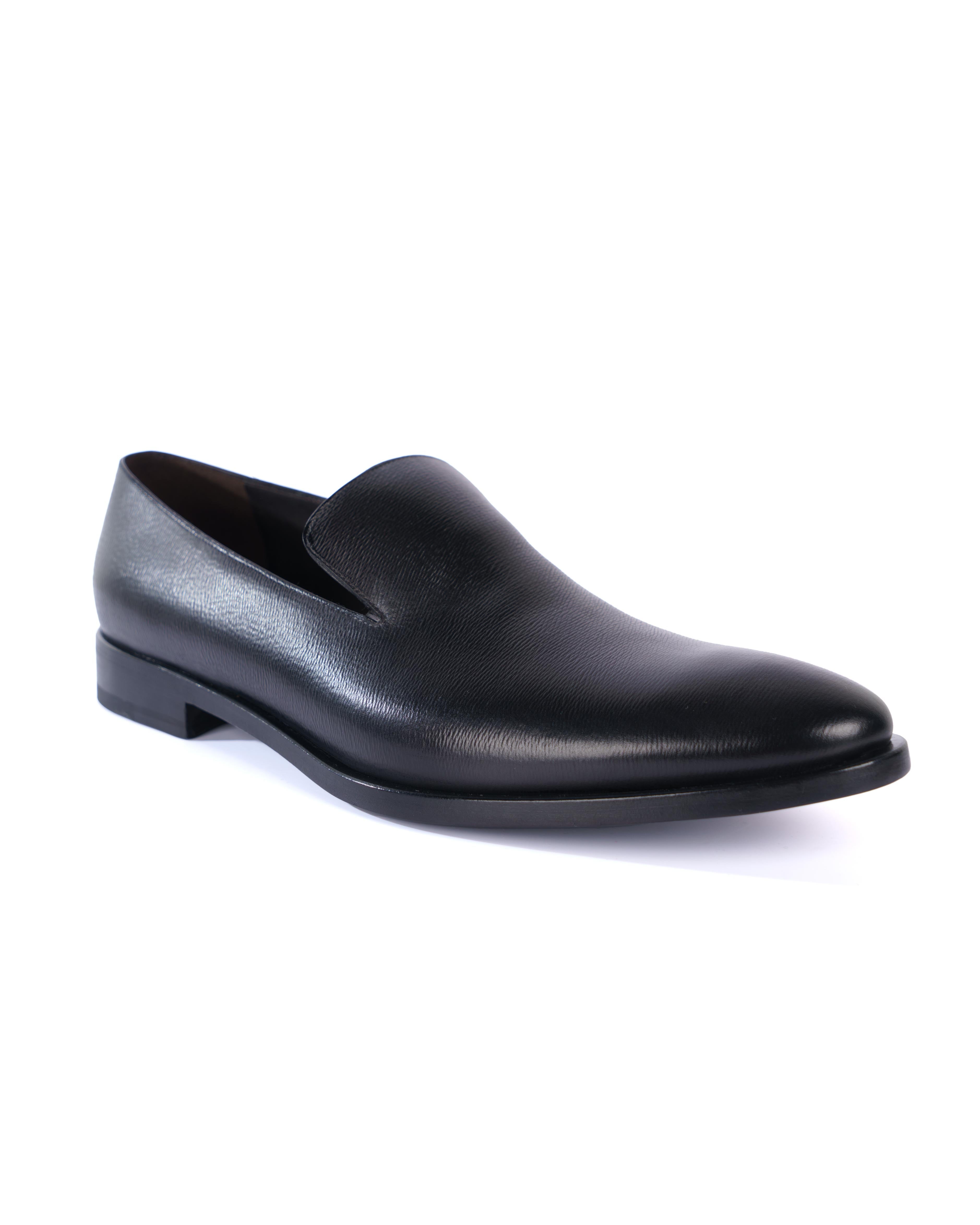 Black Loafer Shoes - BEVAVA