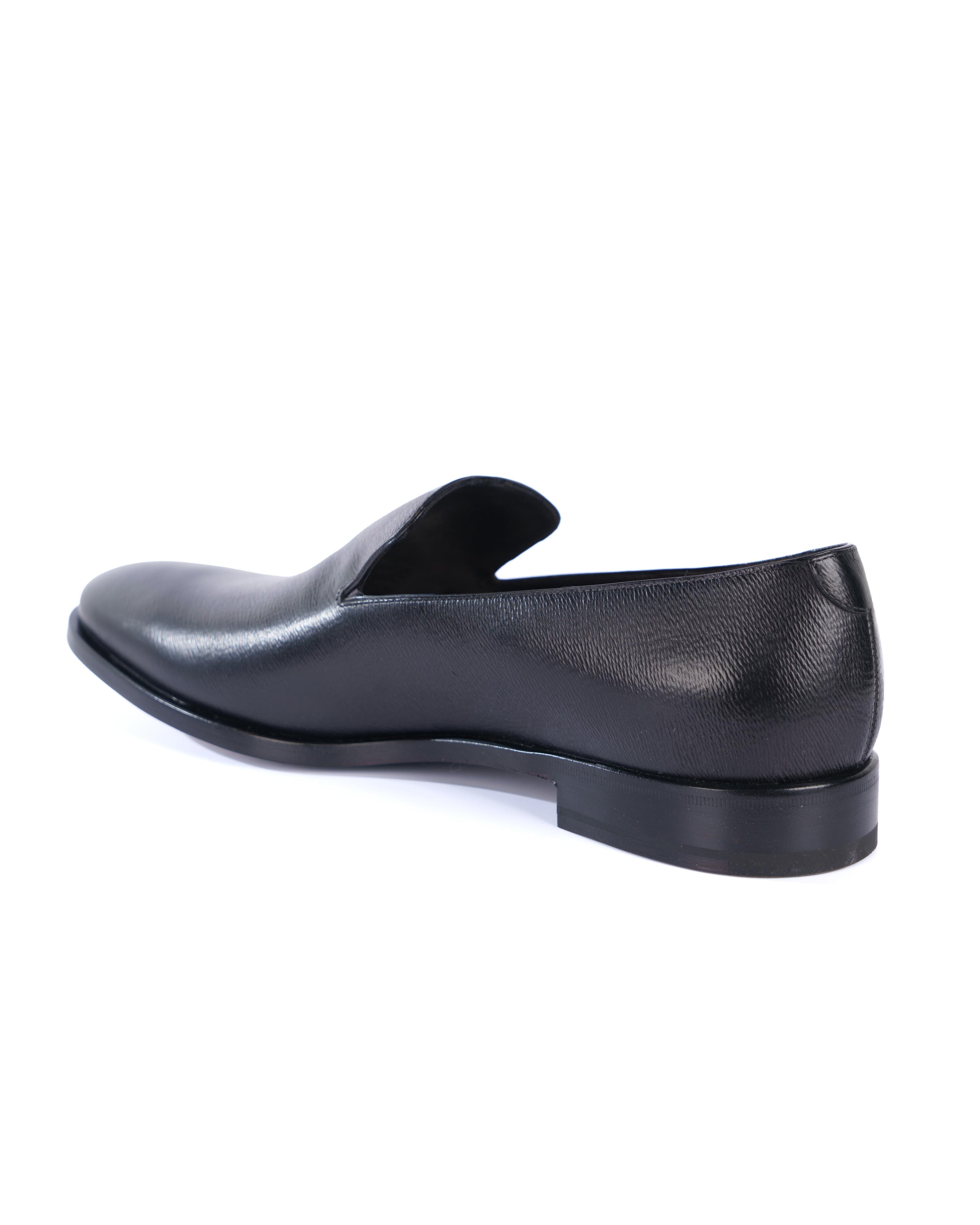 Black Loafer Shoes - BEVAVA