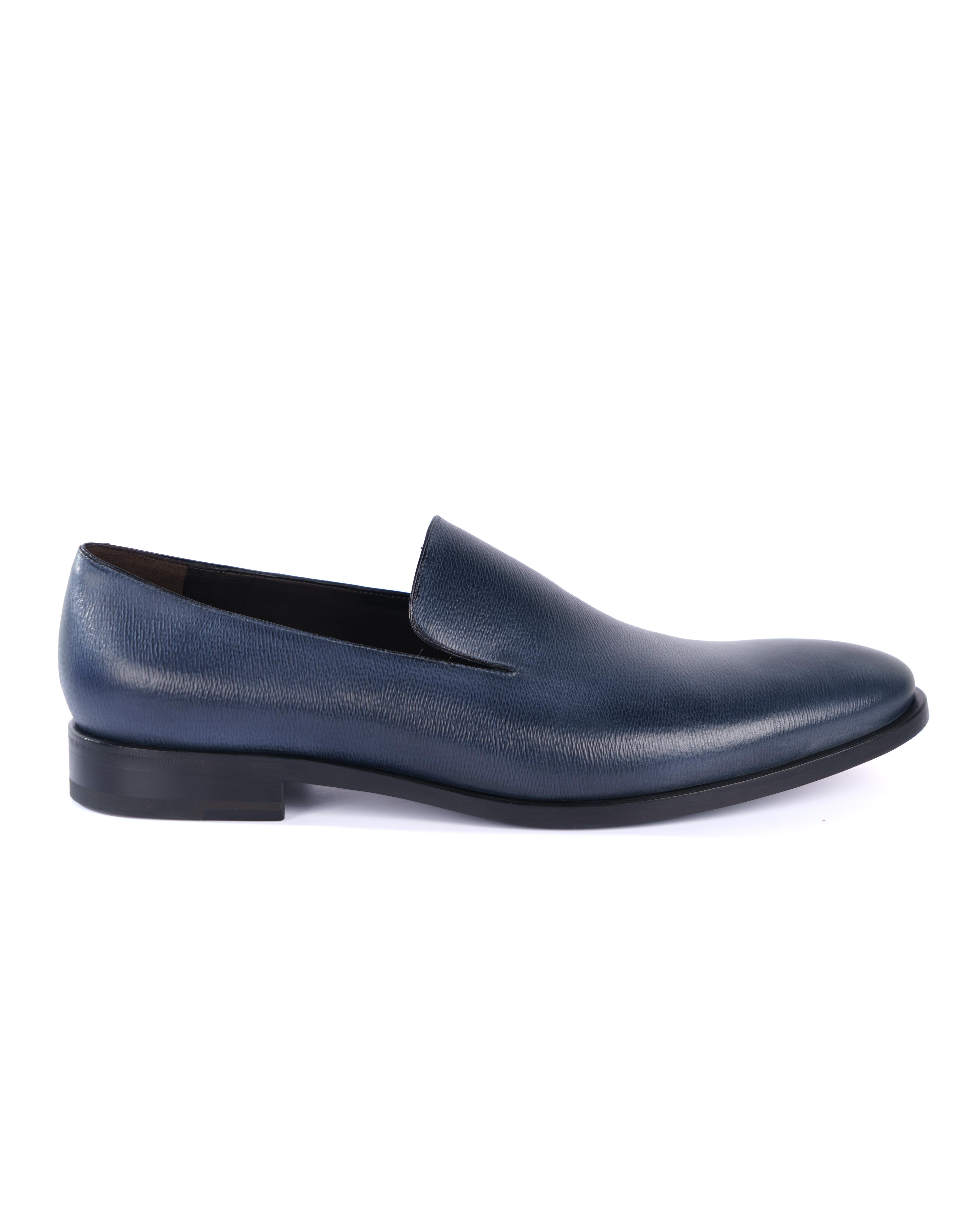 Blue Loafer Shoes - BEVAVA