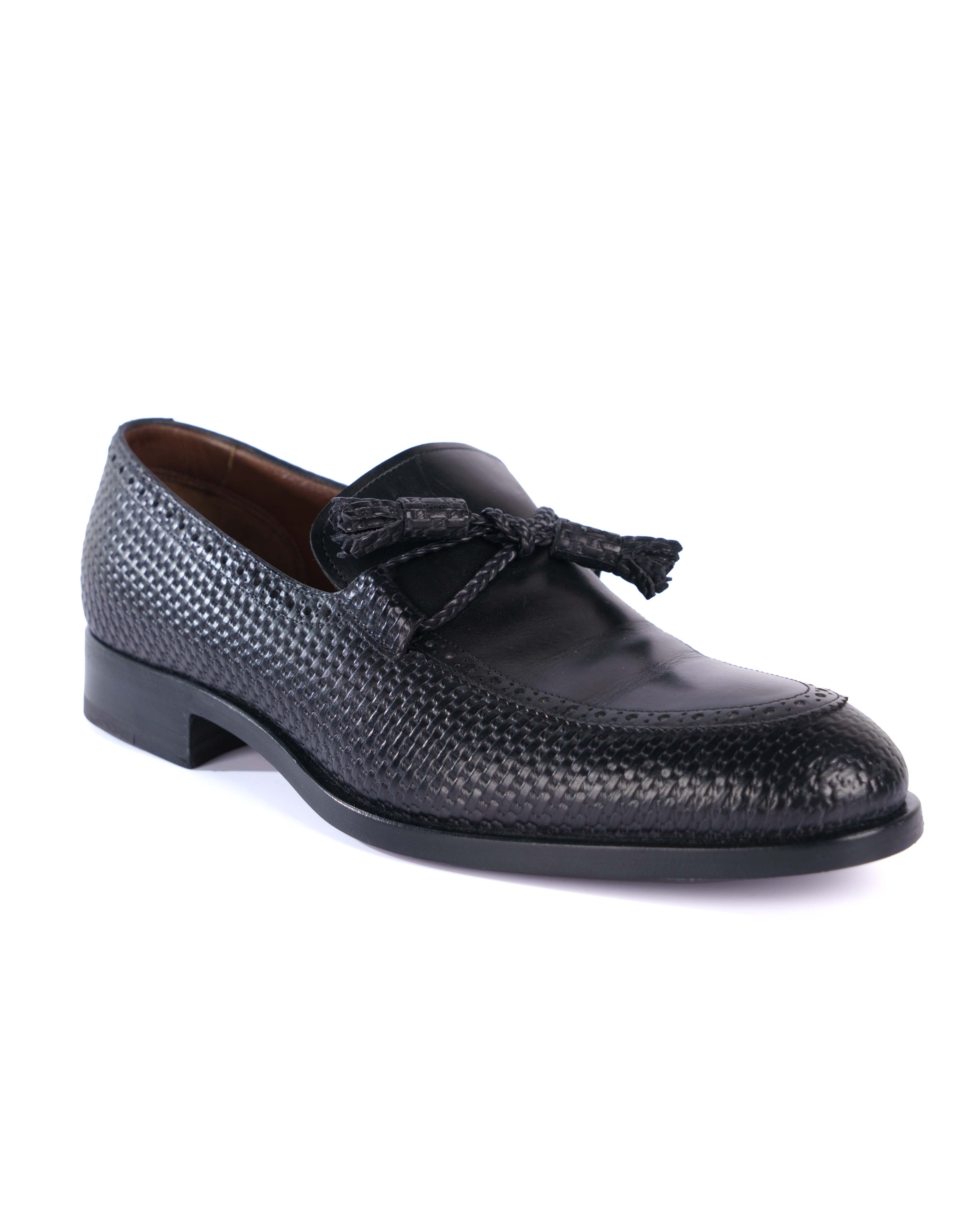 Black Loafer Shoes - BEVAVA