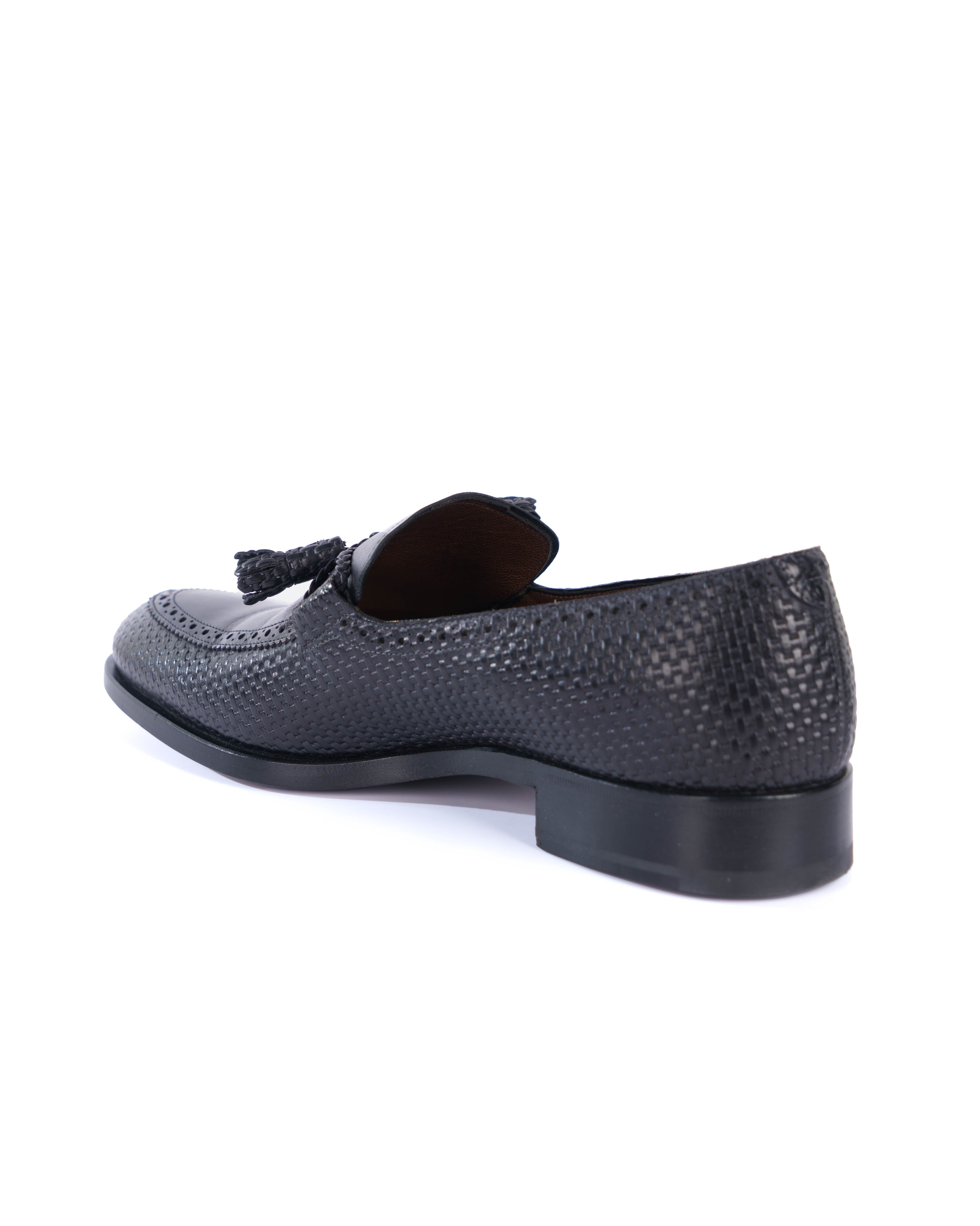 Black Loafer Shoes - BEVAVA