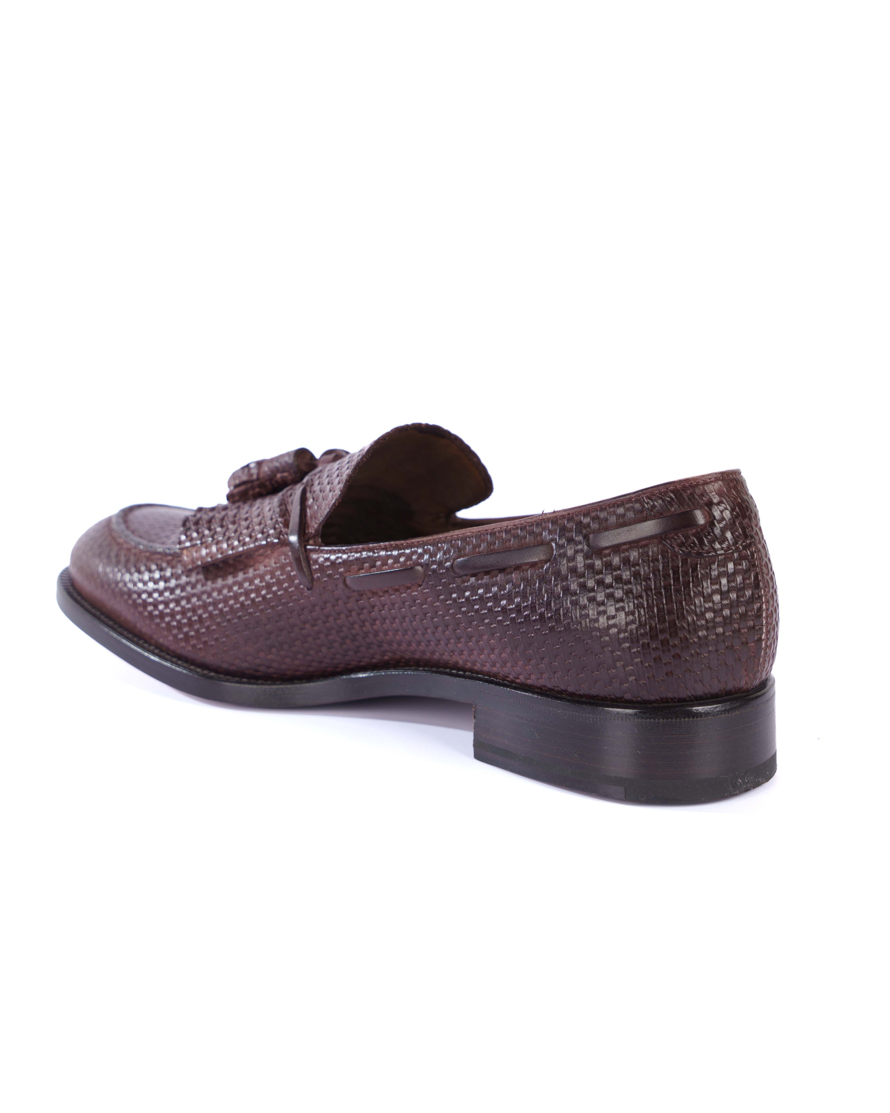 Brown Loafer Shoes - BEVAVA