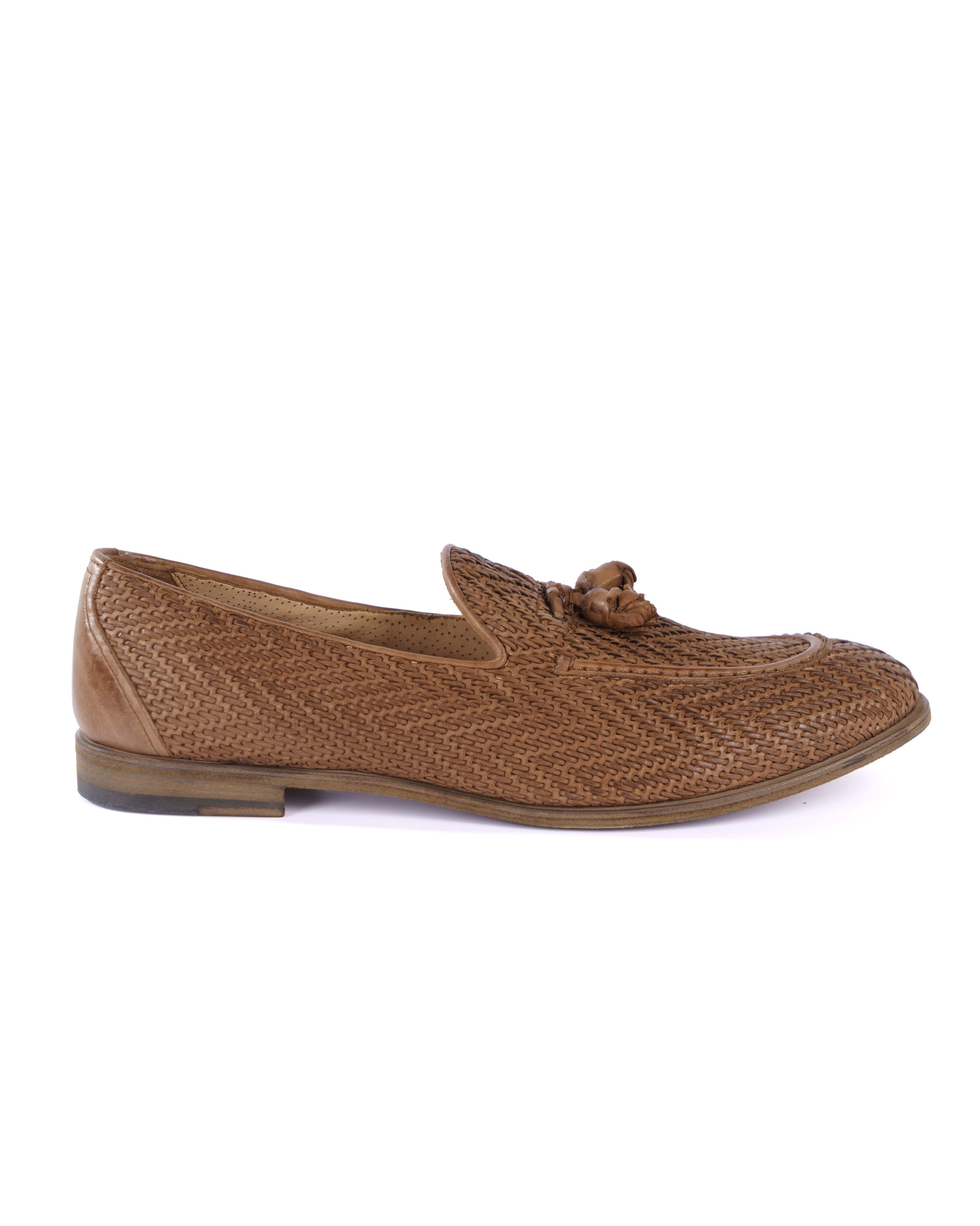 Brown Loafer Shoes - BEVAVA