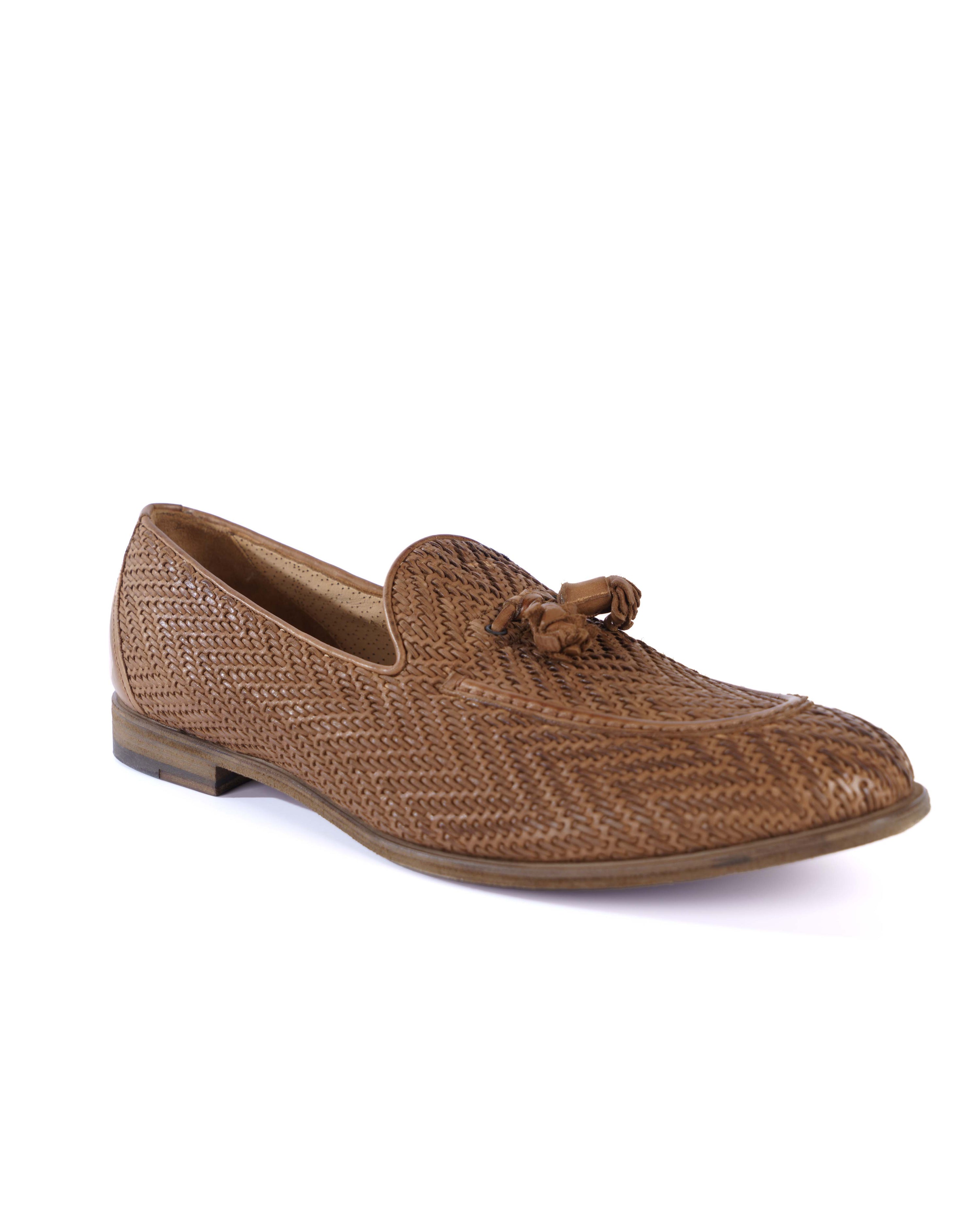 Brown Loafer Shoes - BEVAVA