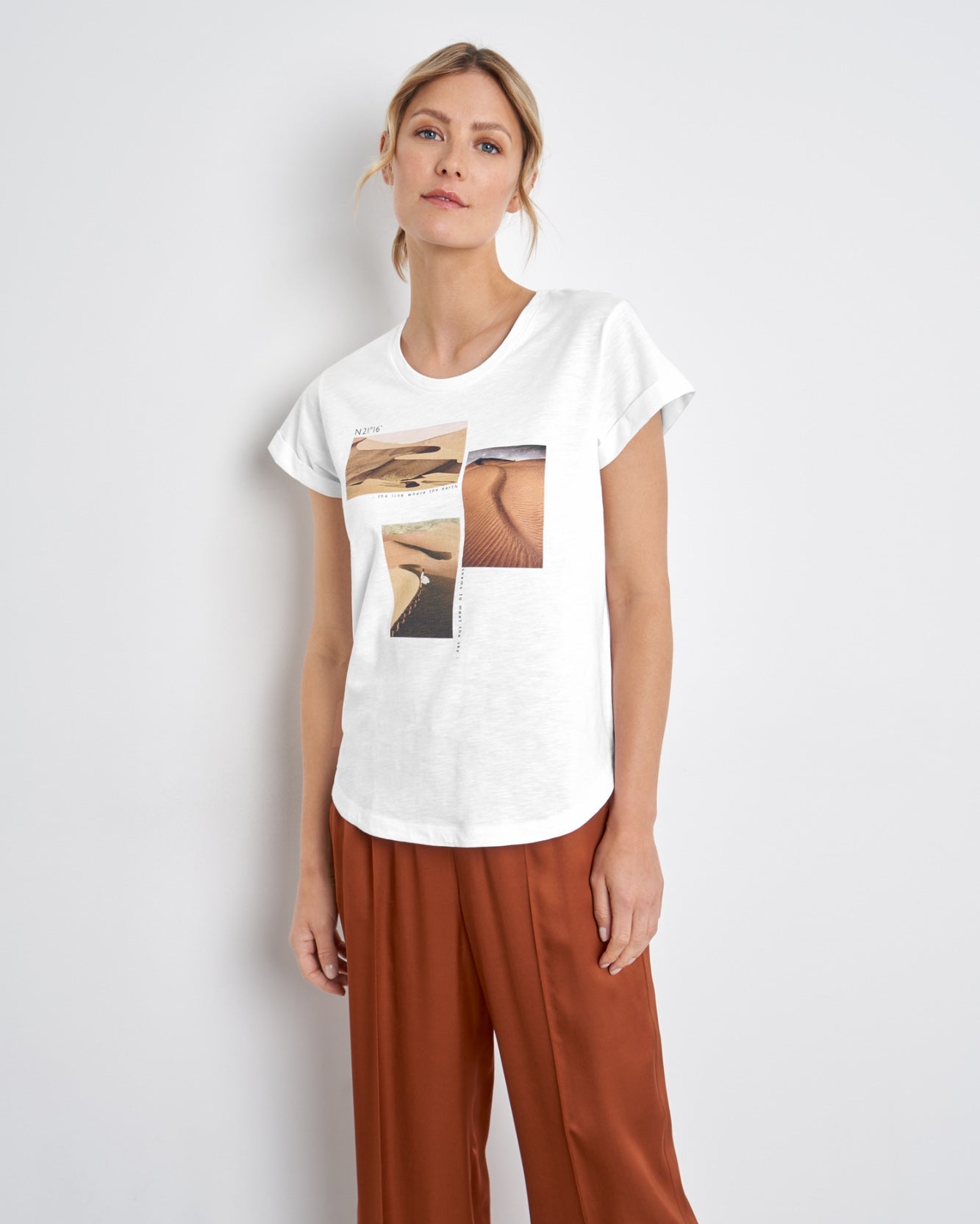 White T-Shirt 1/2 Sleeve Taifun