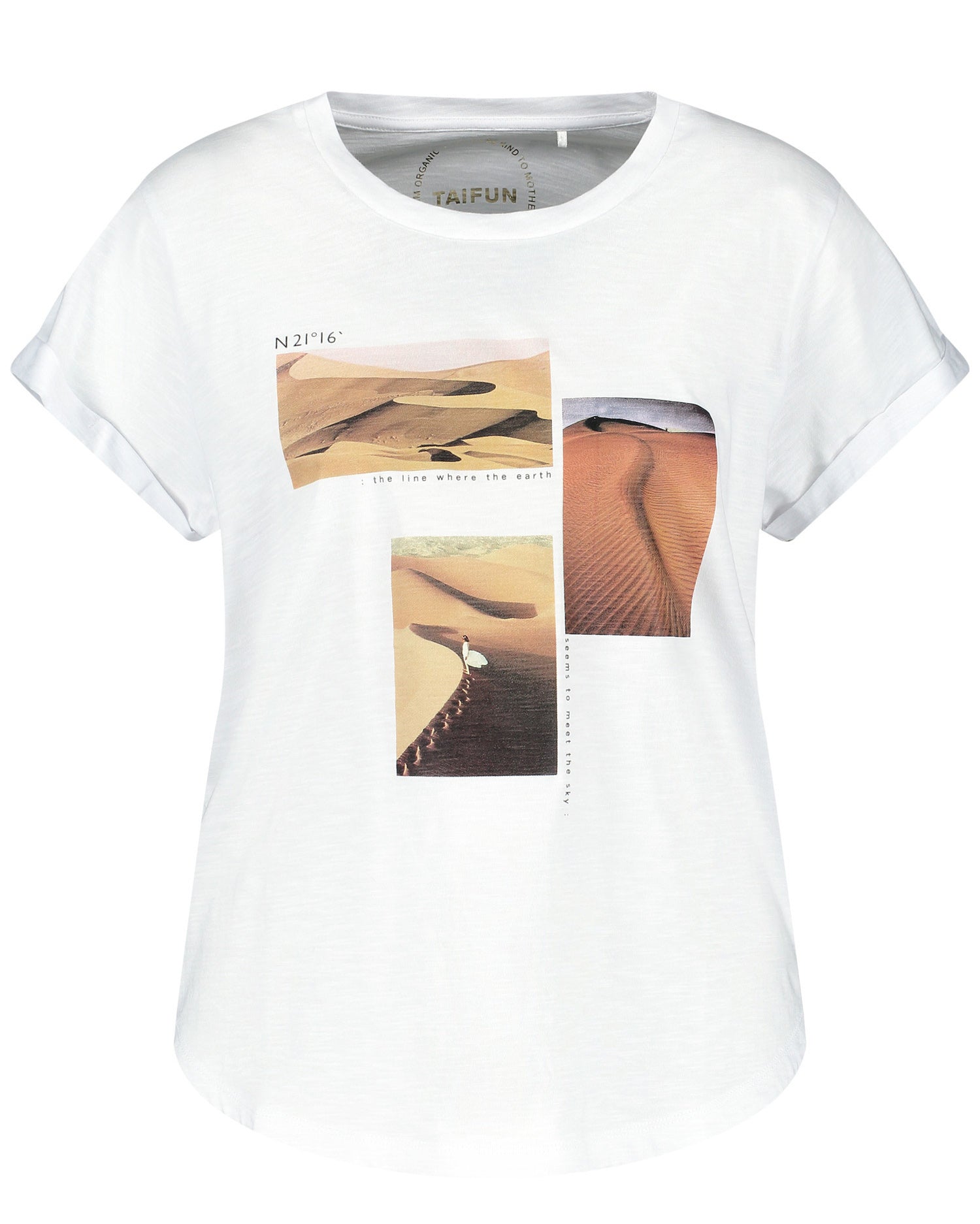 White T-Shirt 1/2 Sleeve Taifun