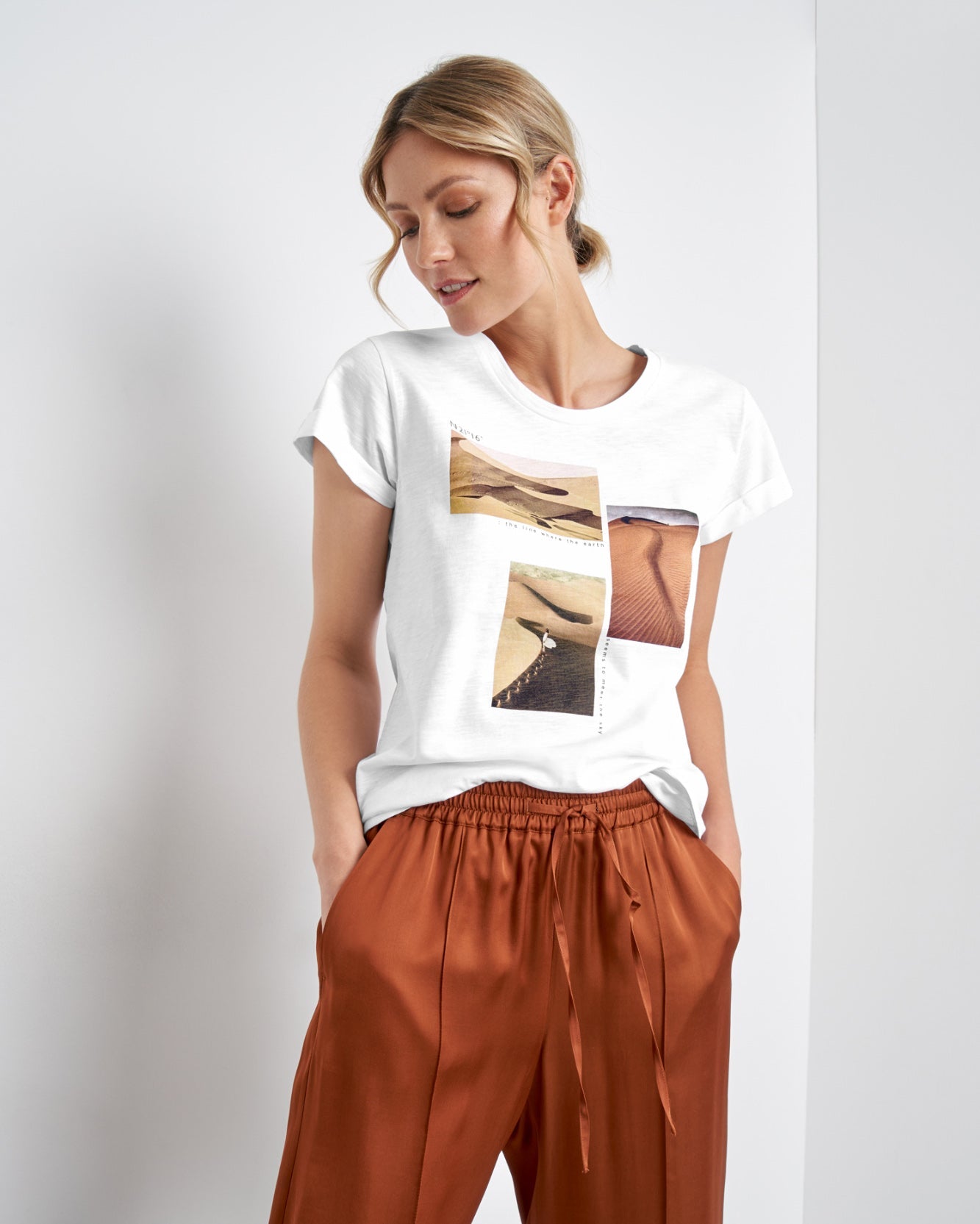 White T-Shirt 1/2 Sleeve Taifun