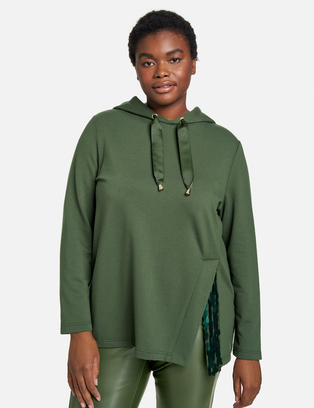 Green Sequin Hoodie Samoon